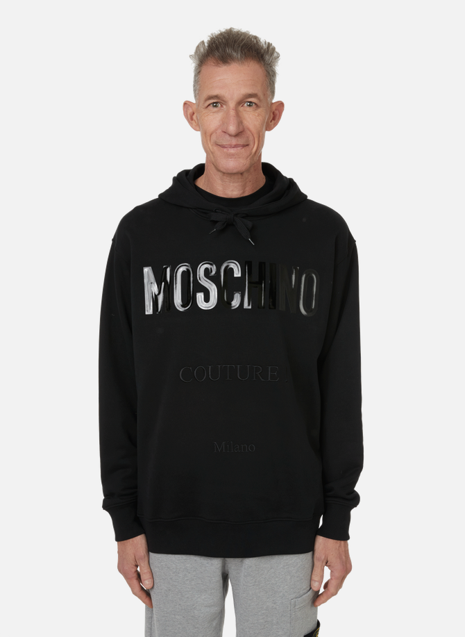 Cotton logo hoodie MOSCHINO