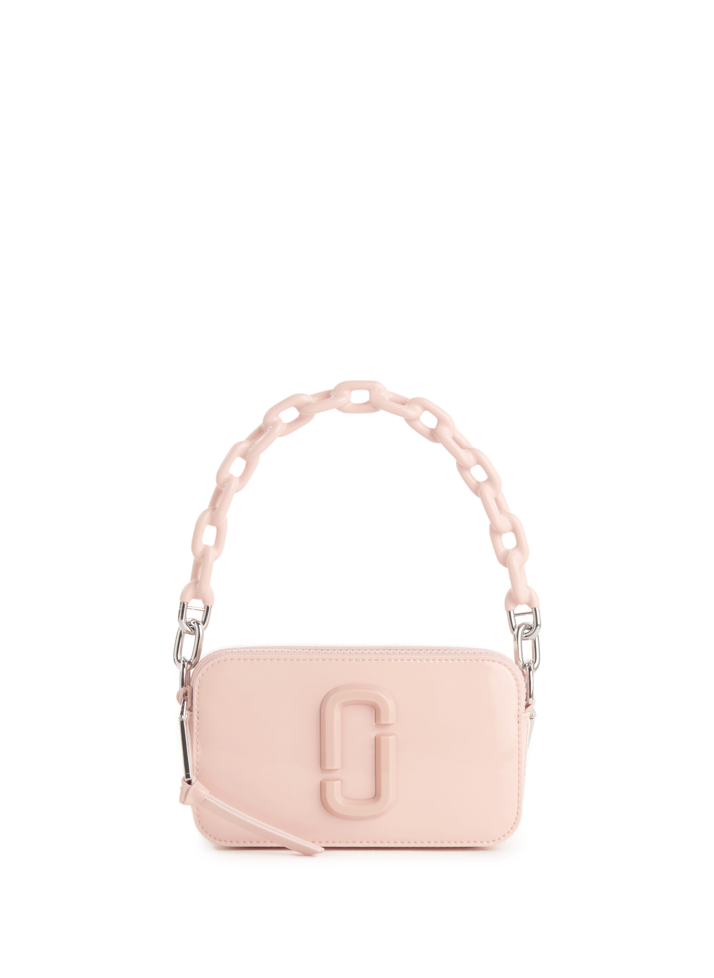 MARC JACOBS Sac Snapshot en cuir verni Rose