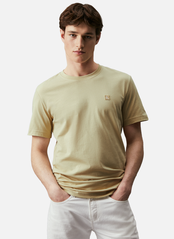 CALVIN KLEIN Plain cotton T-shirt  Green