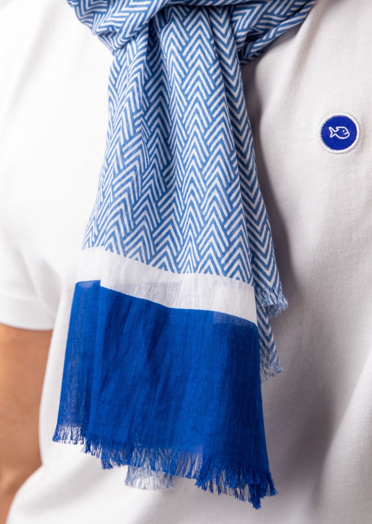 Foulard en coton biologique BILLYBELT Bleu