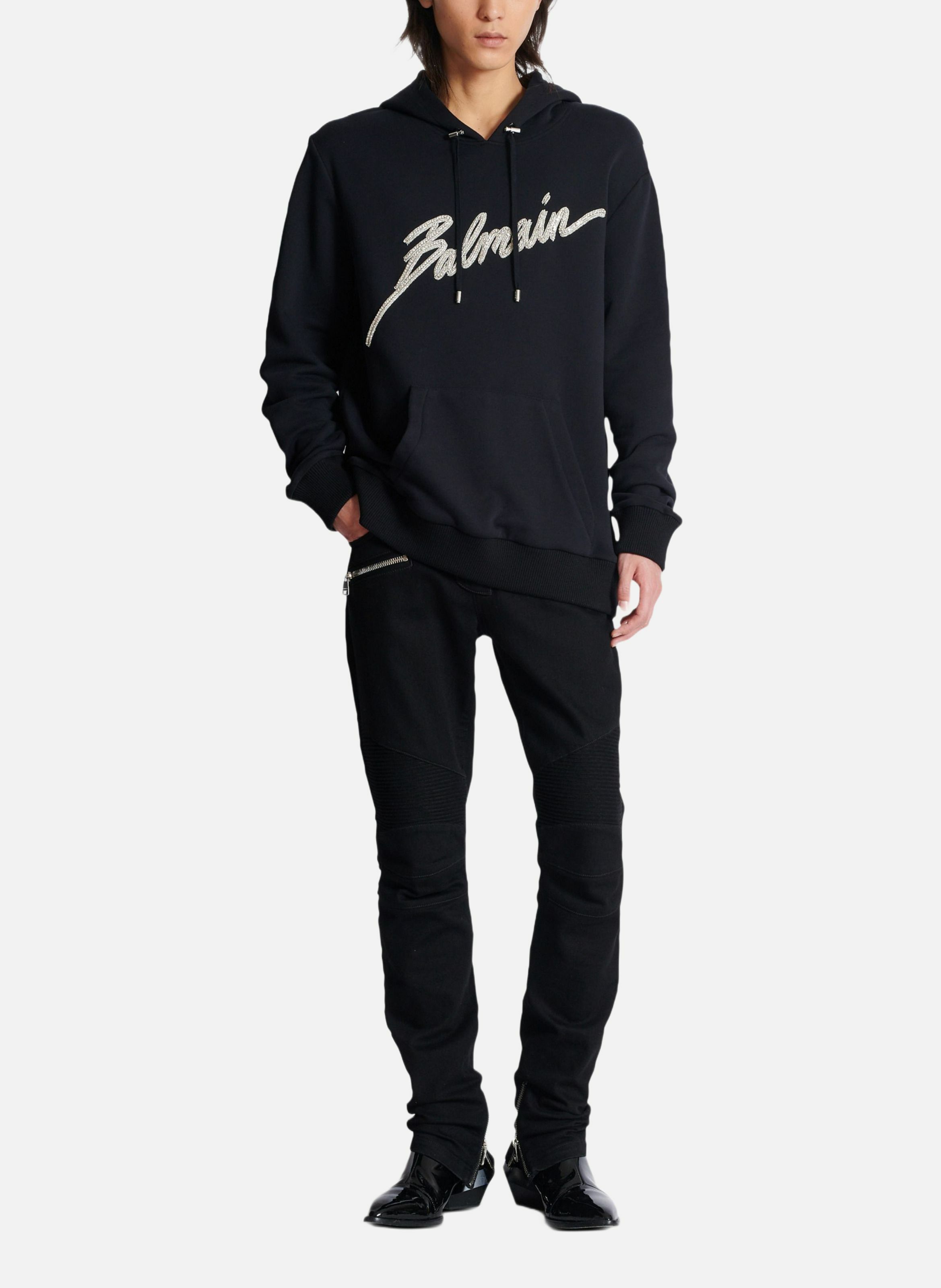 Hoodie brodé balmain lettre BALMAIN Noir
