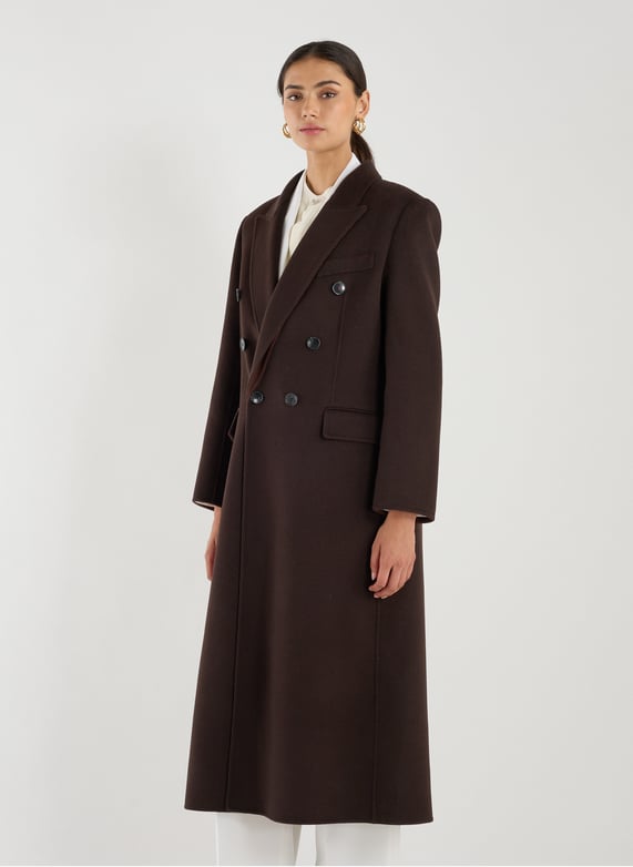 Manteau long en laine et cachemire | Marron by VICTORIA BECKHAM Manteau long en laine et cachemire Marron