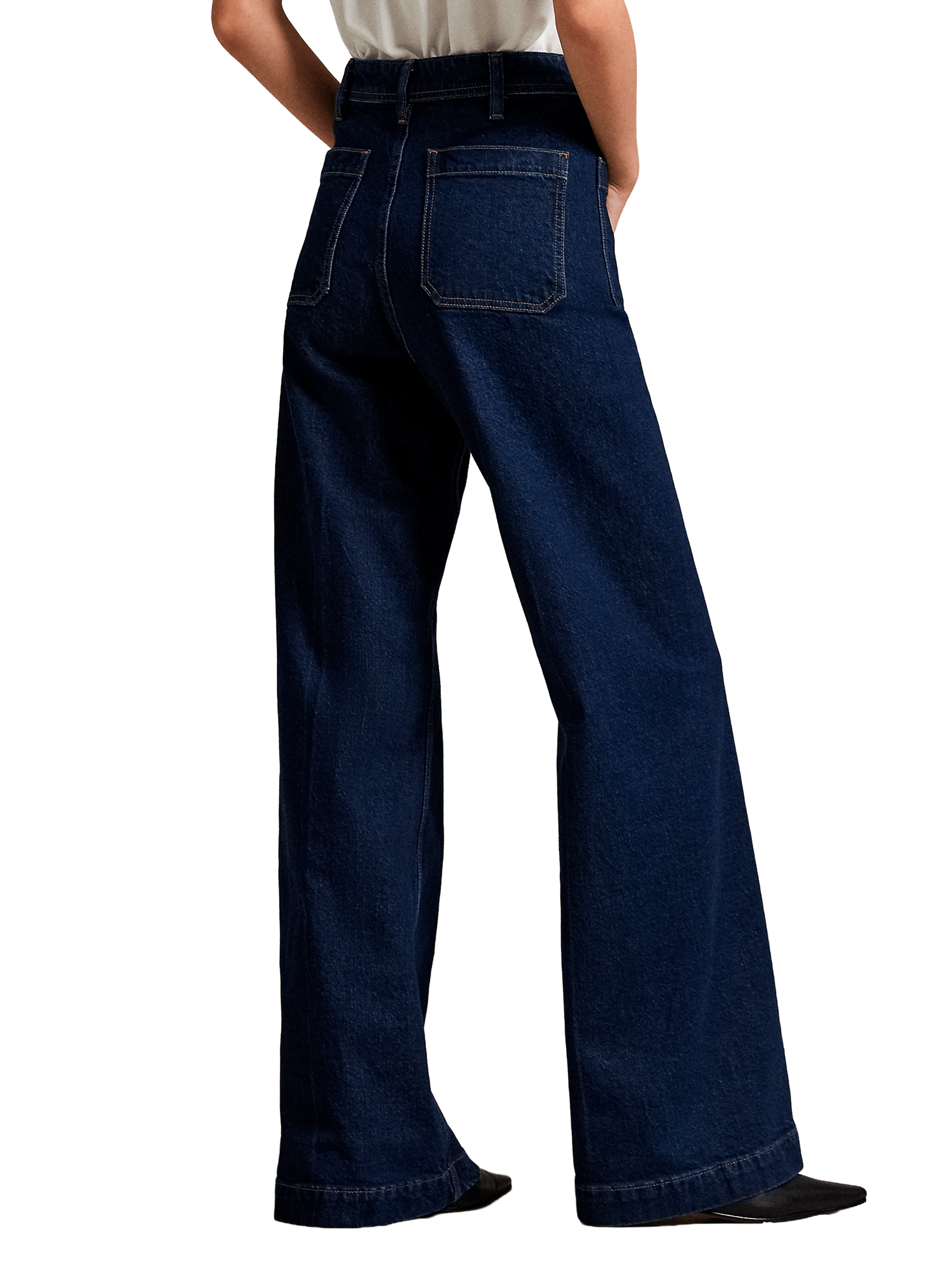 Pantalon bootcut en coton mélangé POLO RALPH LAUREN Bleu