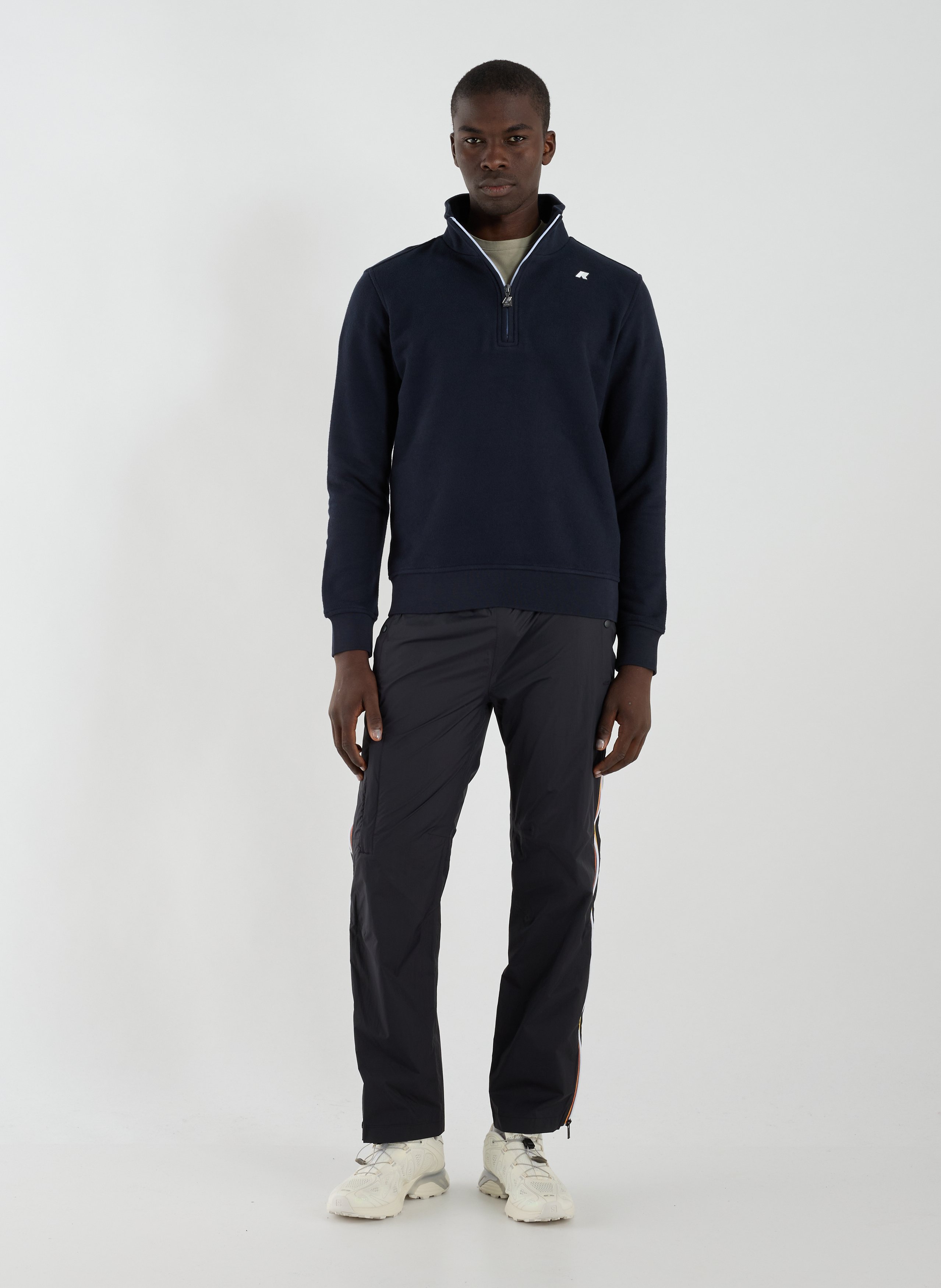 Funnel neck half-zip jumper K-WAY Blue