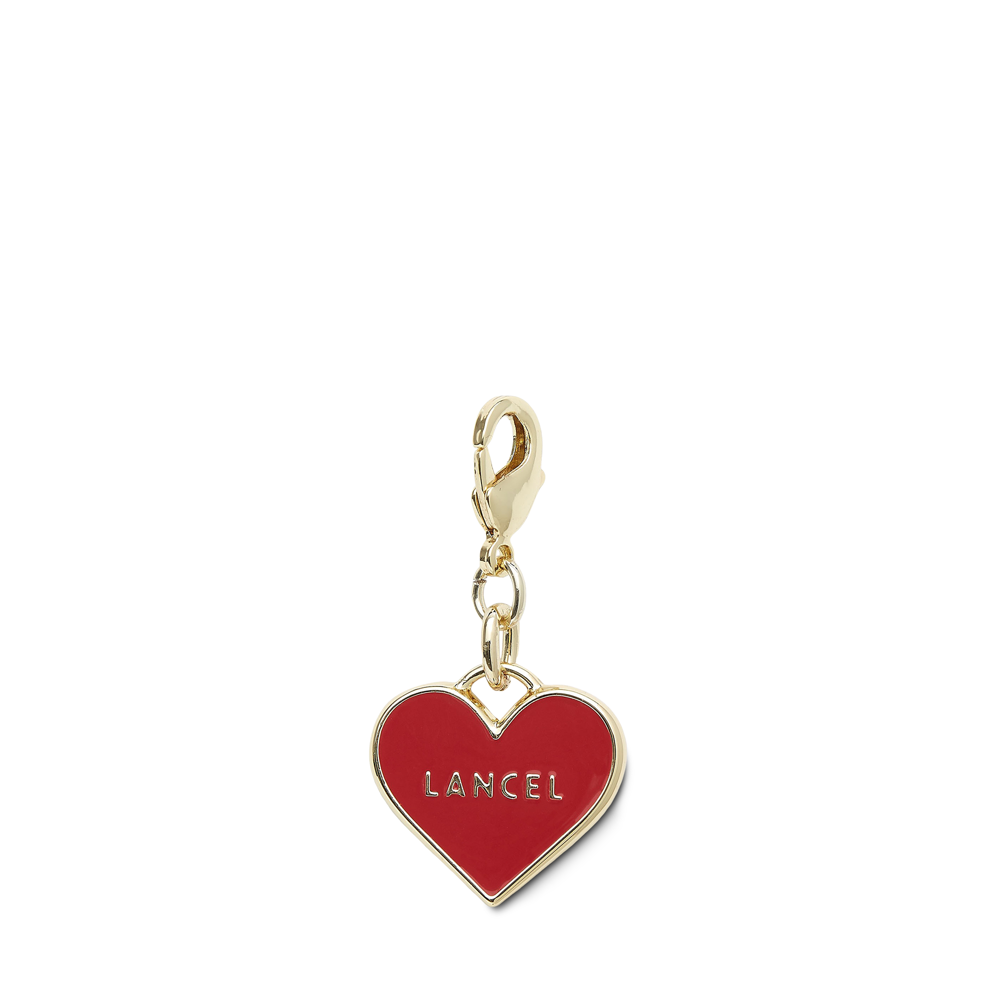 Charm cœur émail et métal LANCEL Rouge