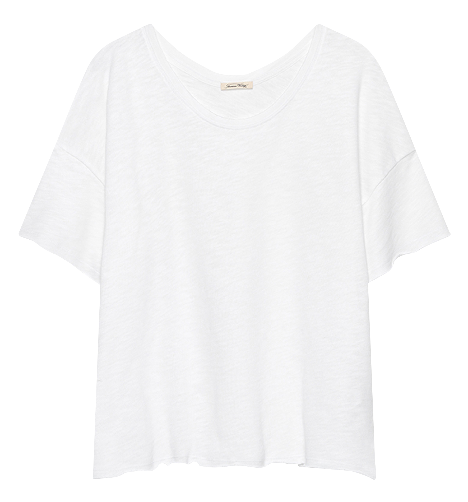 Tee-shirt col rond loose en coton sonoma AMERICAN VINTAGE Blanc