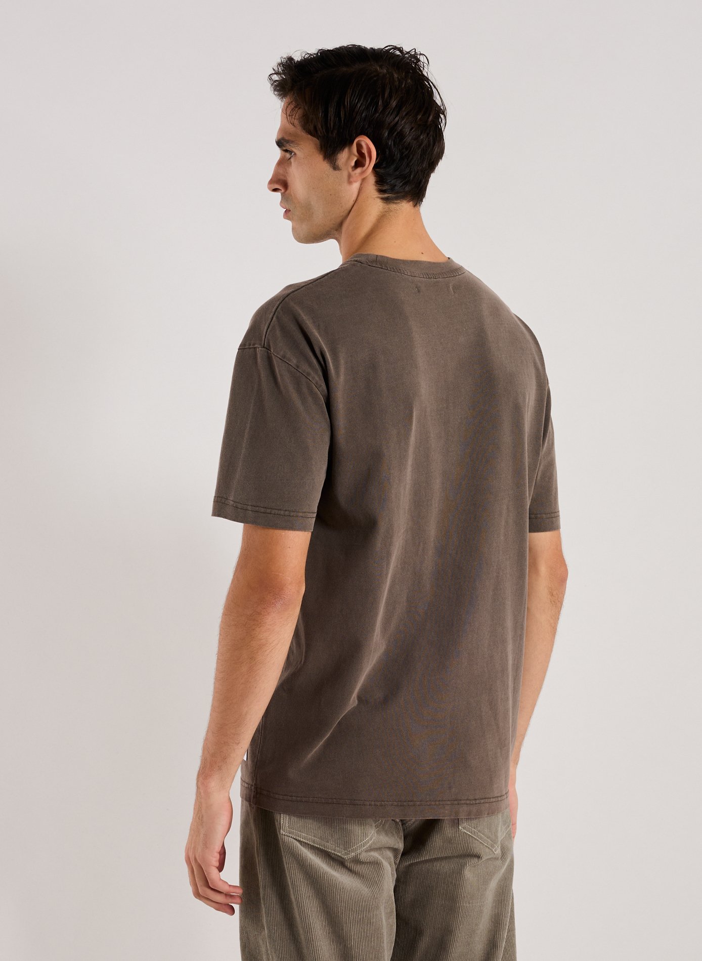 T-shirt col rond en coton SAMSOE SAMSOE Marron