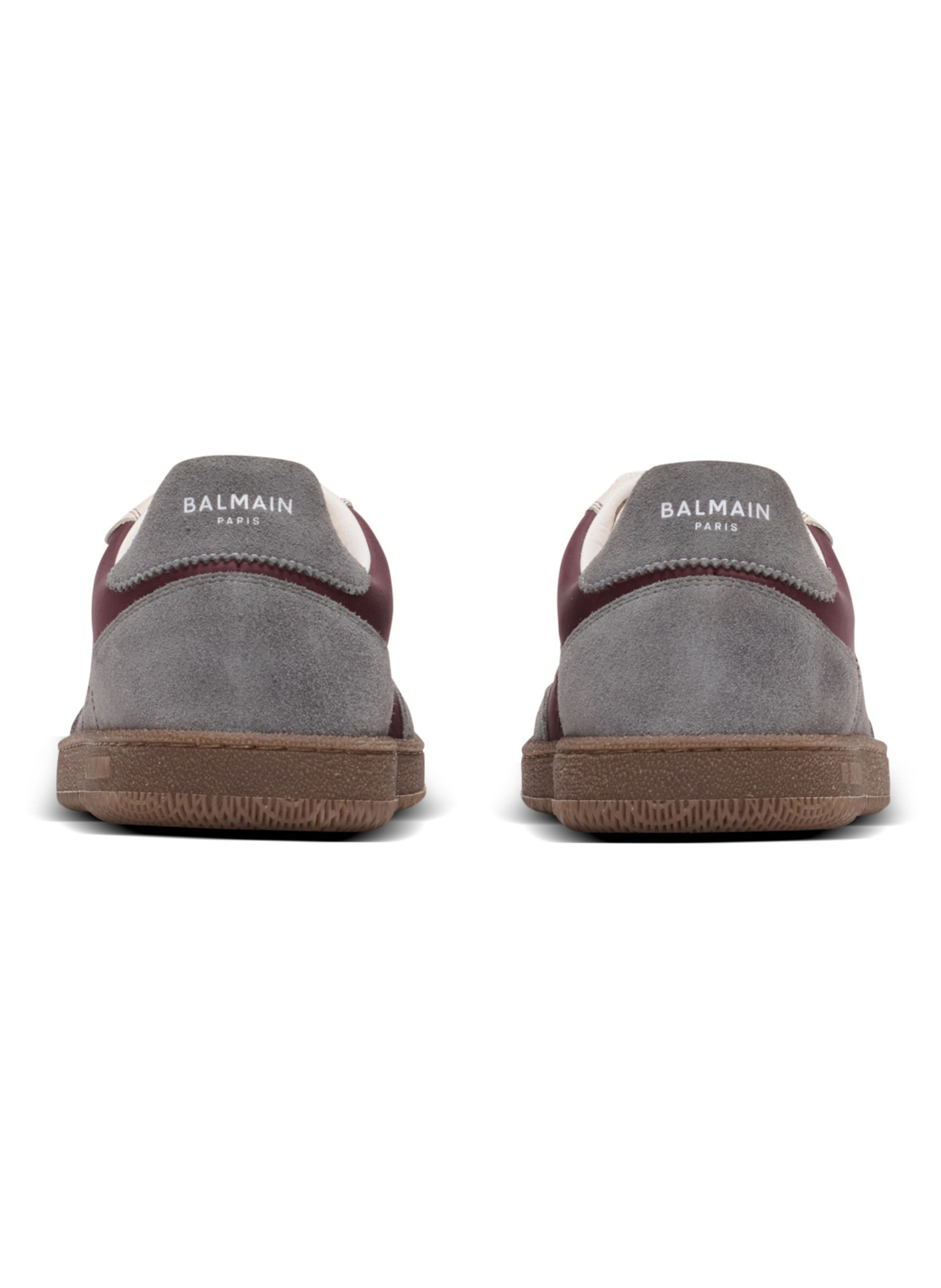 Baskets balmain swan en daim et nylon BALMAIN Rouge