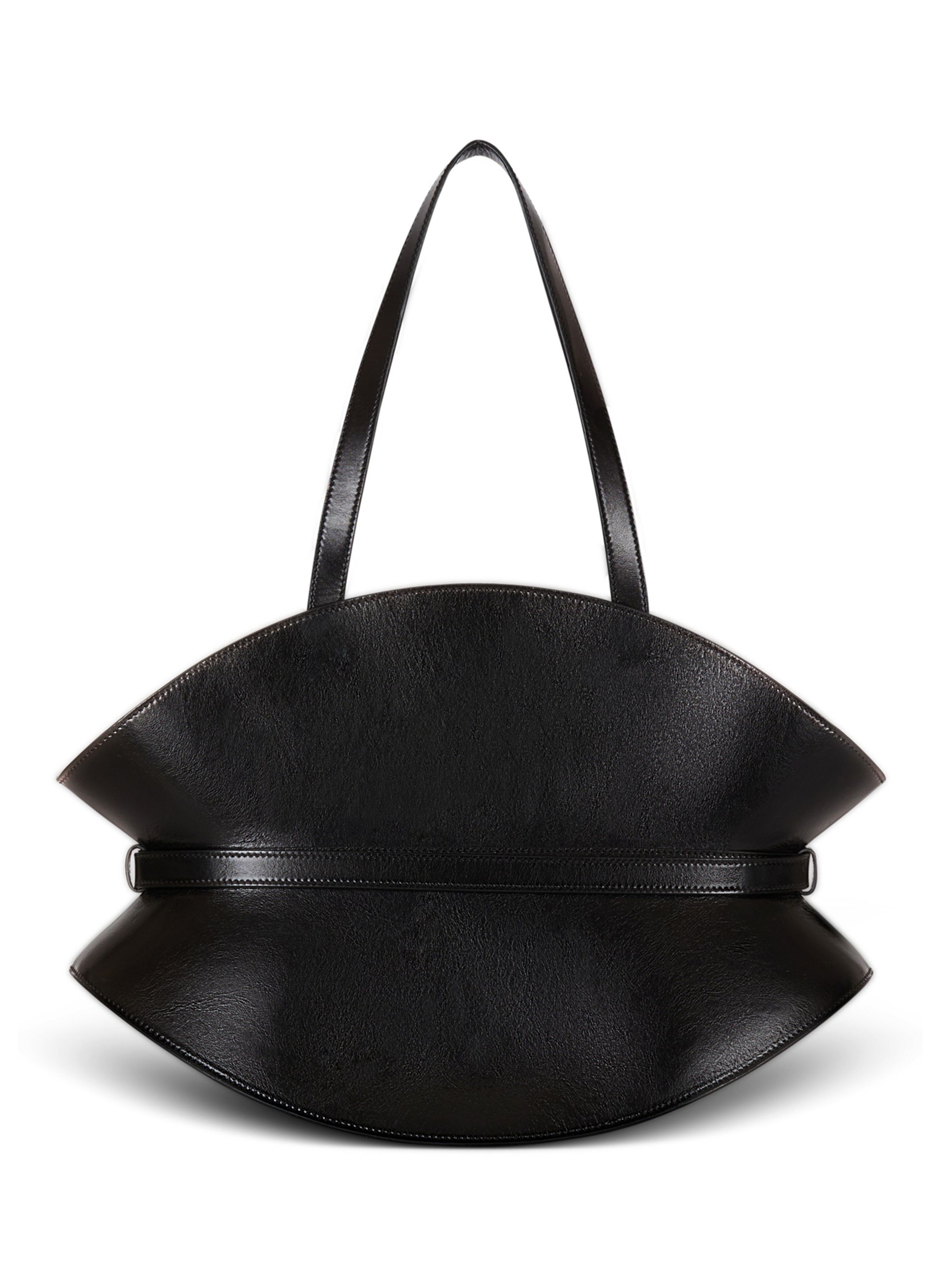 Sac shuffle medium en cuir de veau BALMAIN Noir