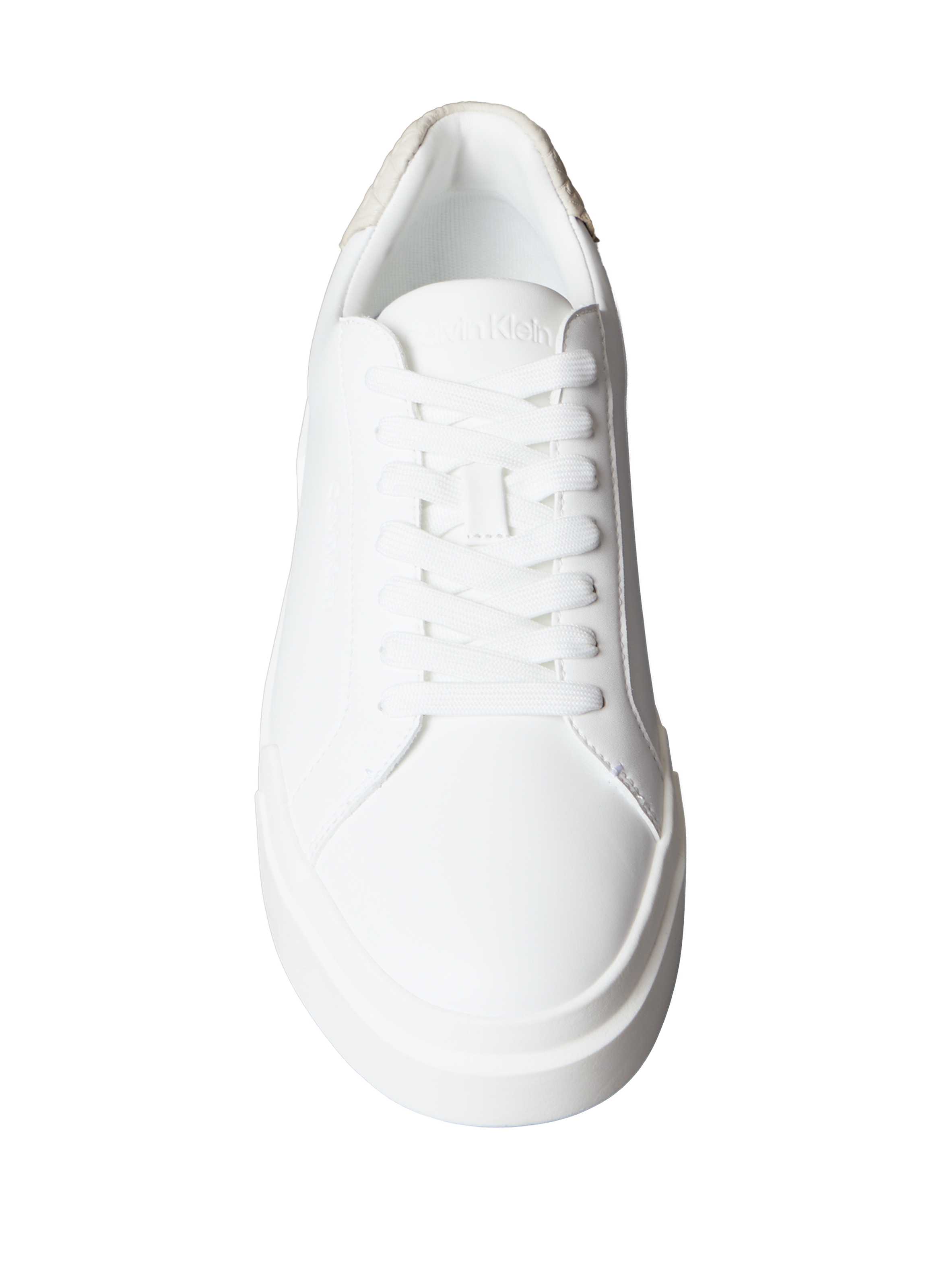 Baskets basses en cuir lisse CALVIN KLEIN Blanc