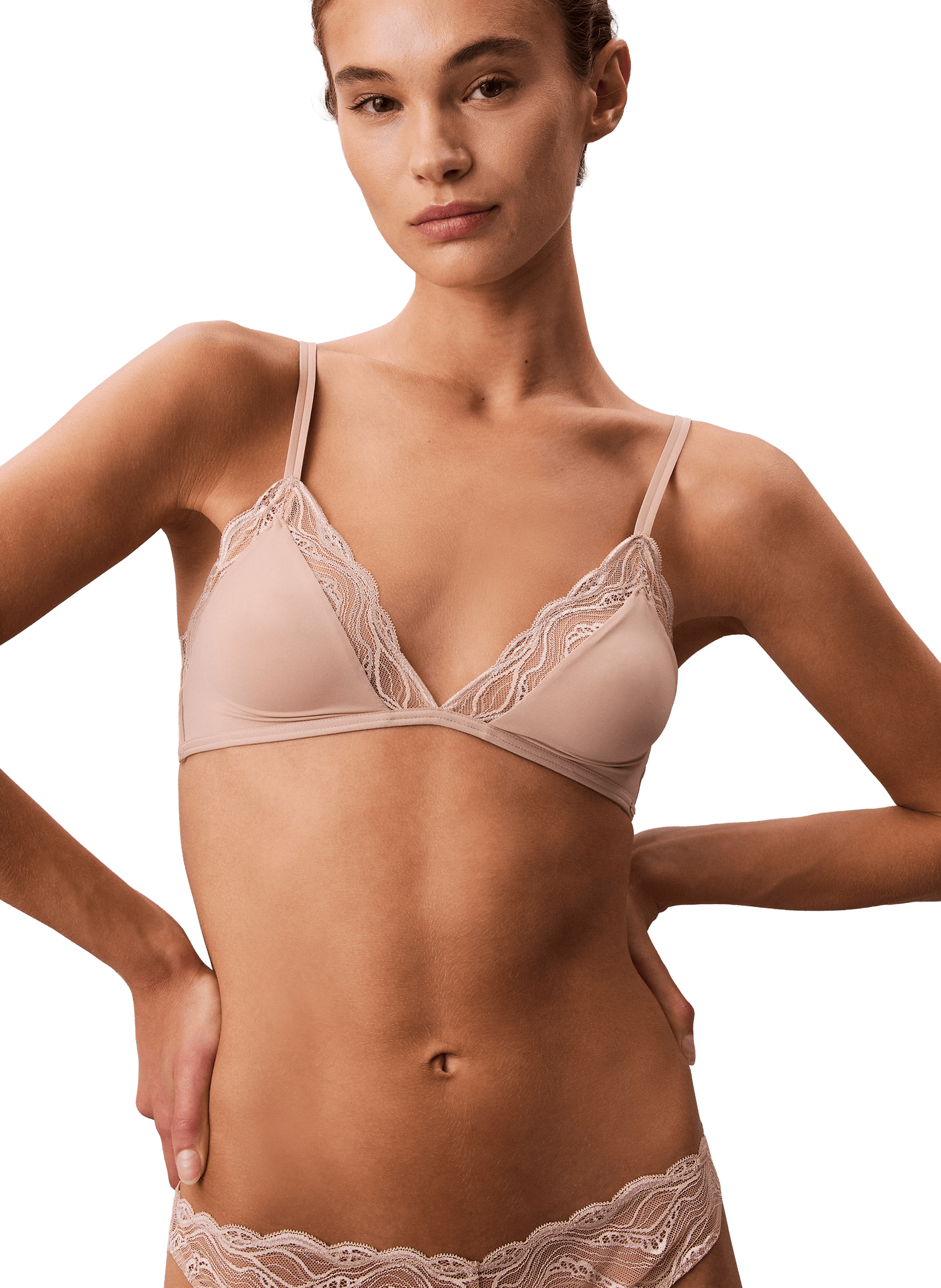 Soutien-gorge à dentelle CALVIN KLEIN Beige