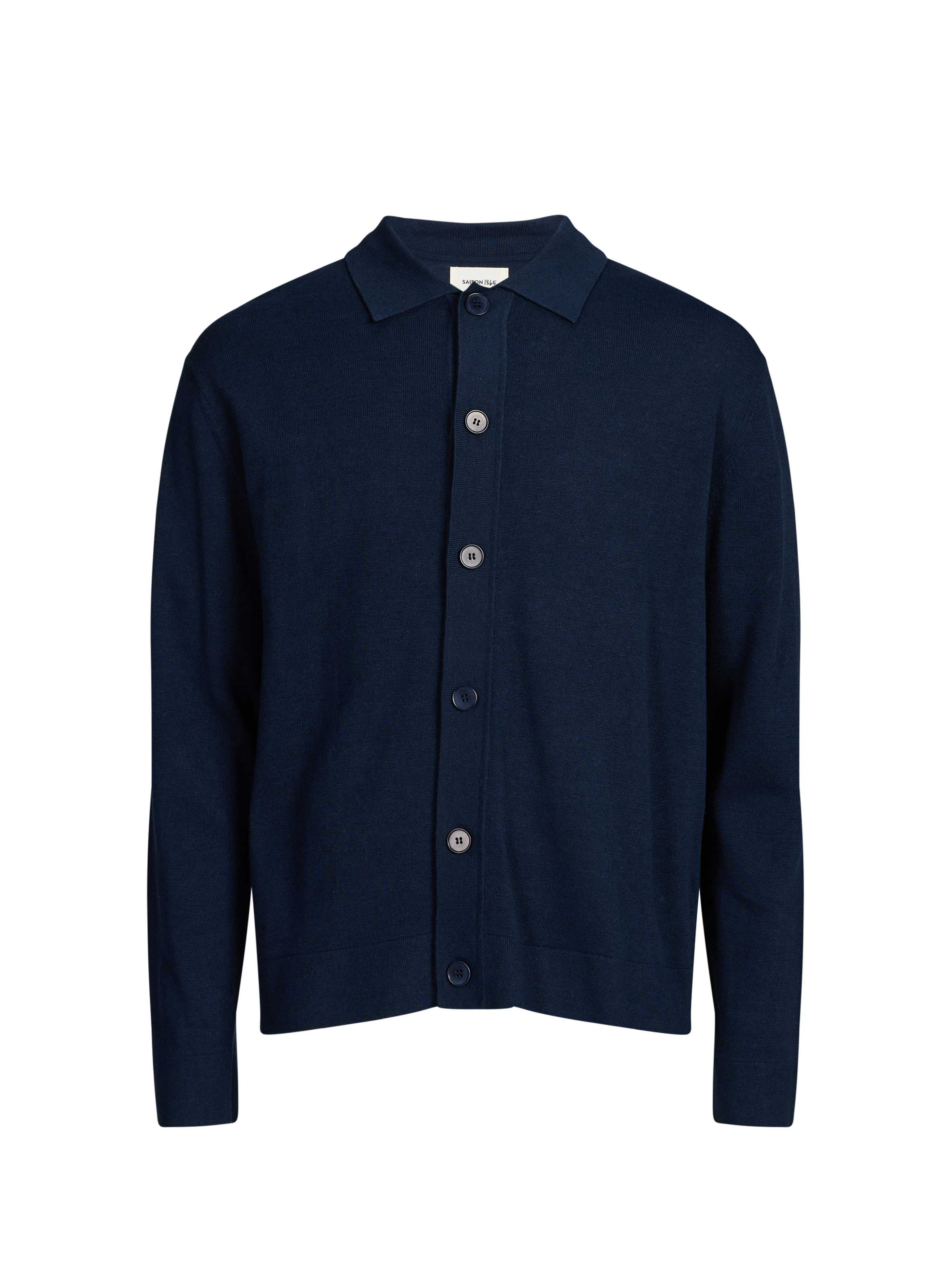 Holo Linen and Cotton Cardigan SAISON 1865 Blue