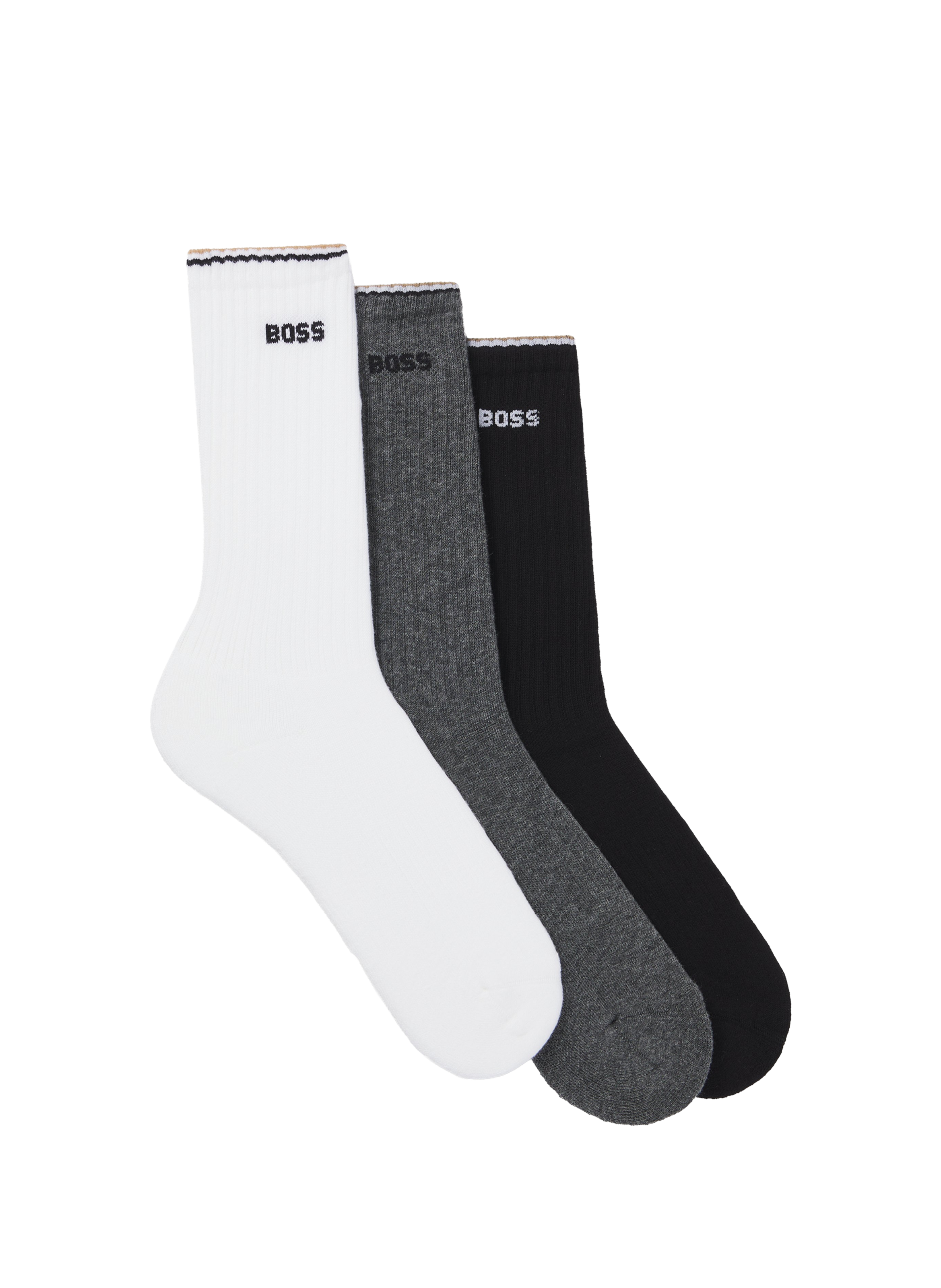 Set of 3 pairs of high cotton blend socks BOSS Multicolour