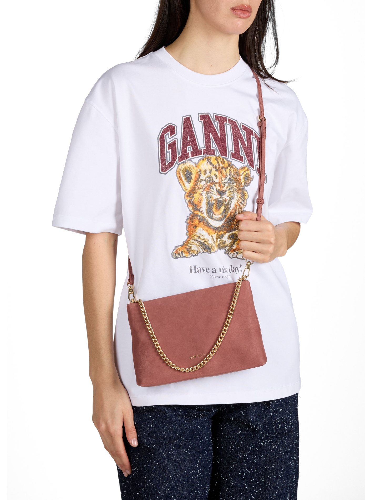 Molly chain clutch bag NAT & NIN Multicolour