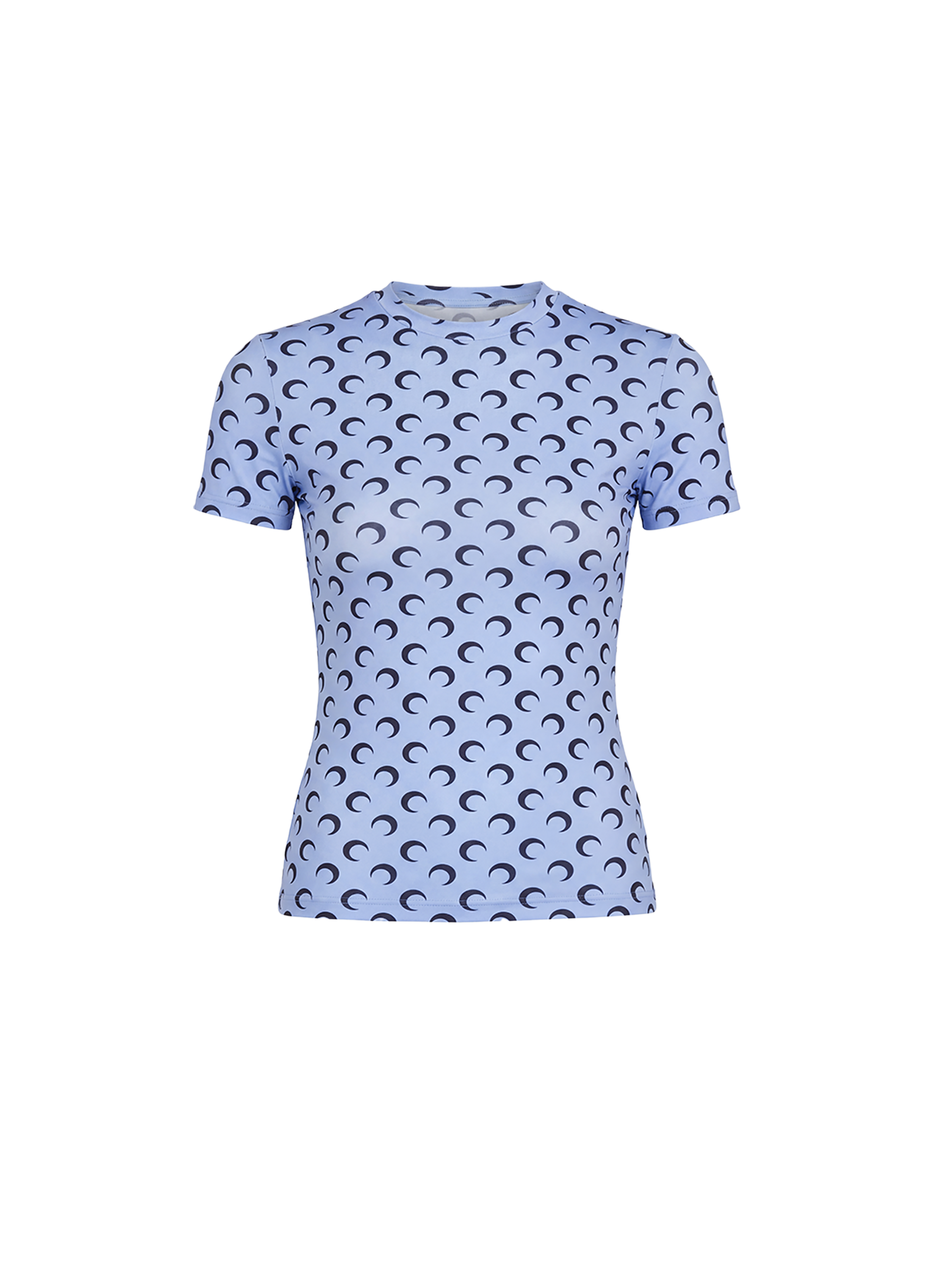 Moon jersey second skin short sleeves top unisex MARINE SERRE Blue