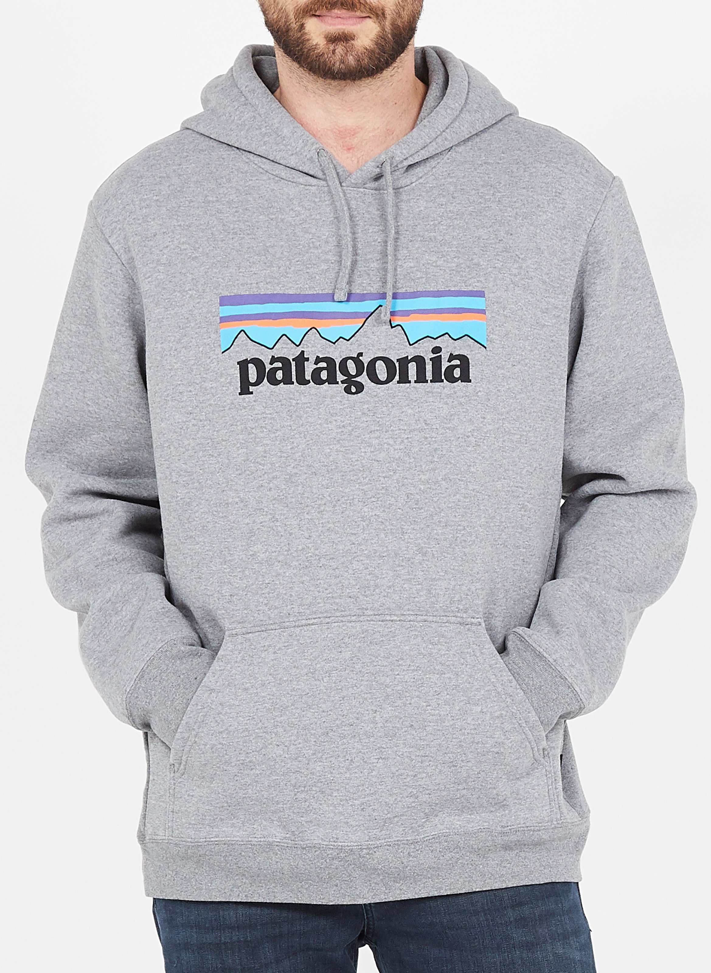 Sweat à capuche oversize en coton mélangé PATAGONIA Gris