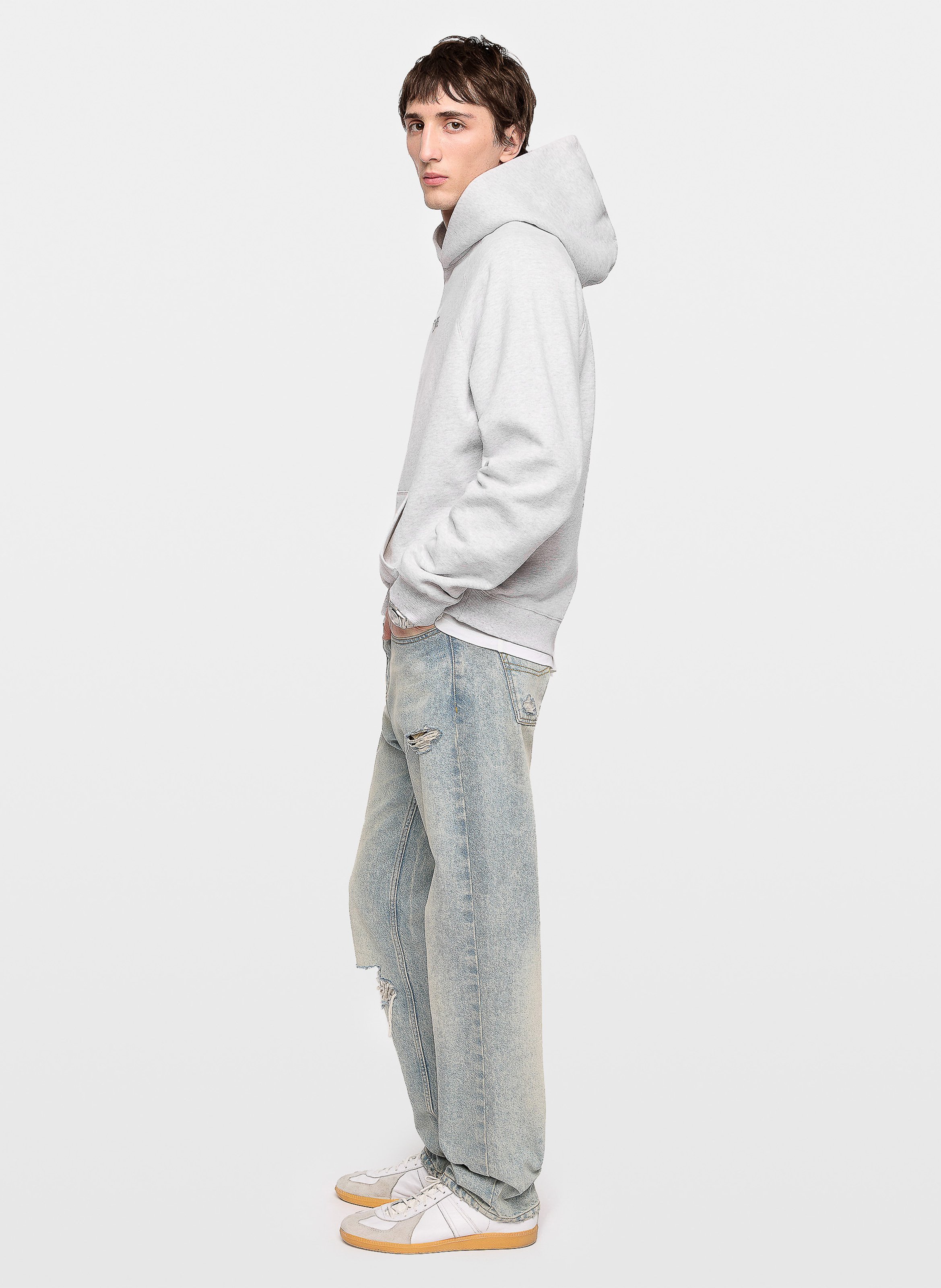 Sweat col rond en coton mélangé georgio ZADIG&VOLTAIRE Gris