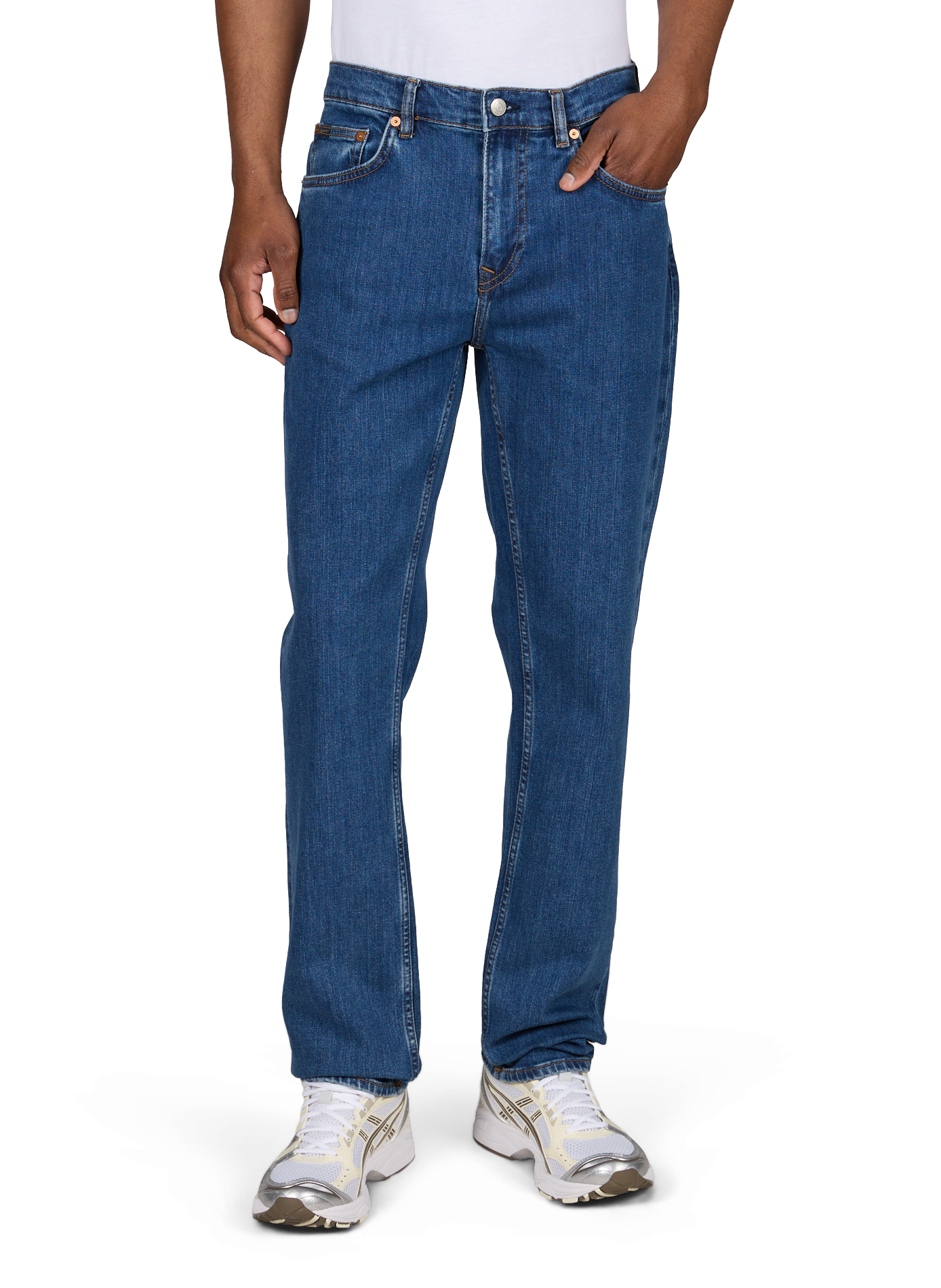 Jean droit en coton mélangé GANT Bleu