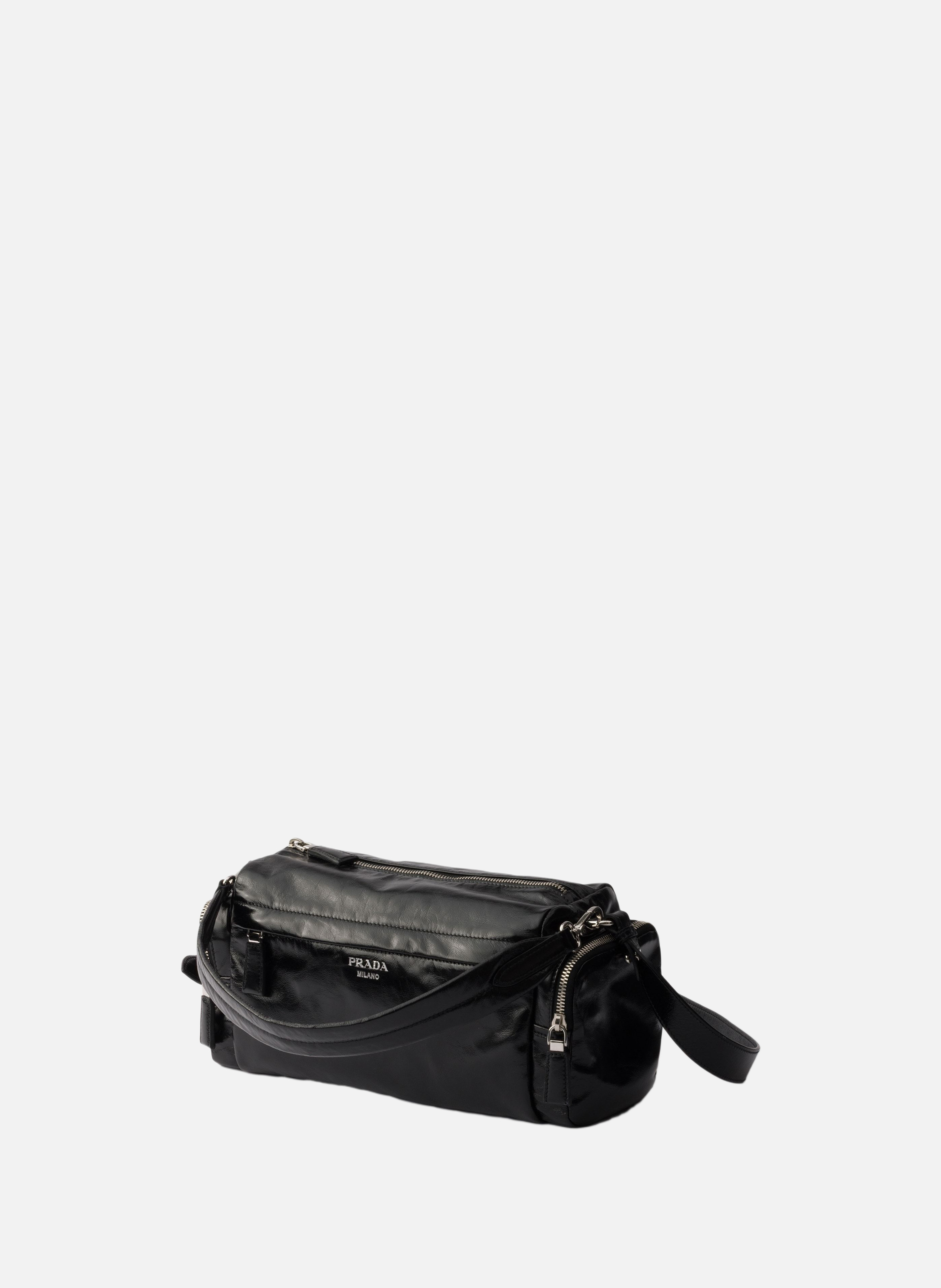 Sac à bandoulière en cuir PRADA Noir