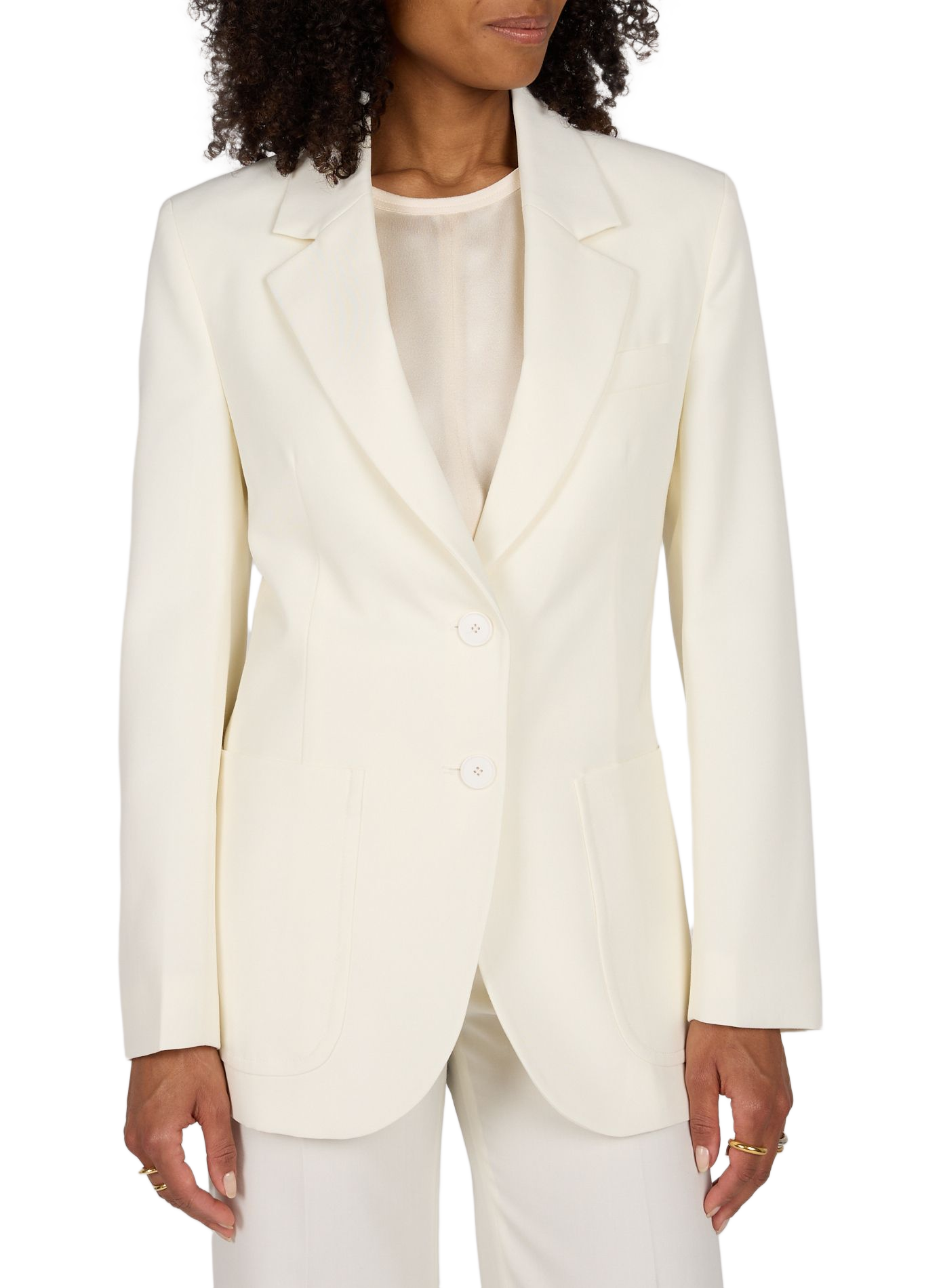 Fitted Katherine wool blend blazer VICTORIA BECKHAM White