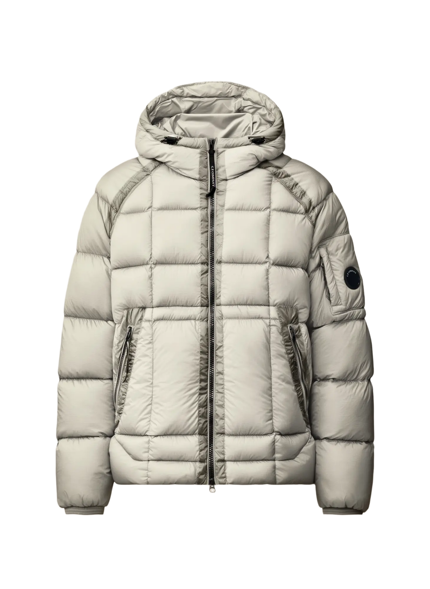 Quilted hooded Down jacket CP COMPANY White