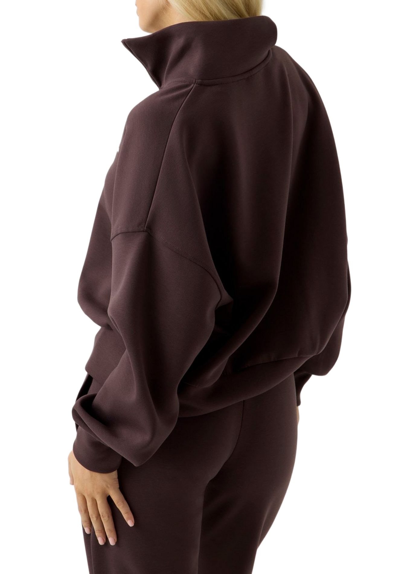Polo neck sweatshirt GUESS Brown