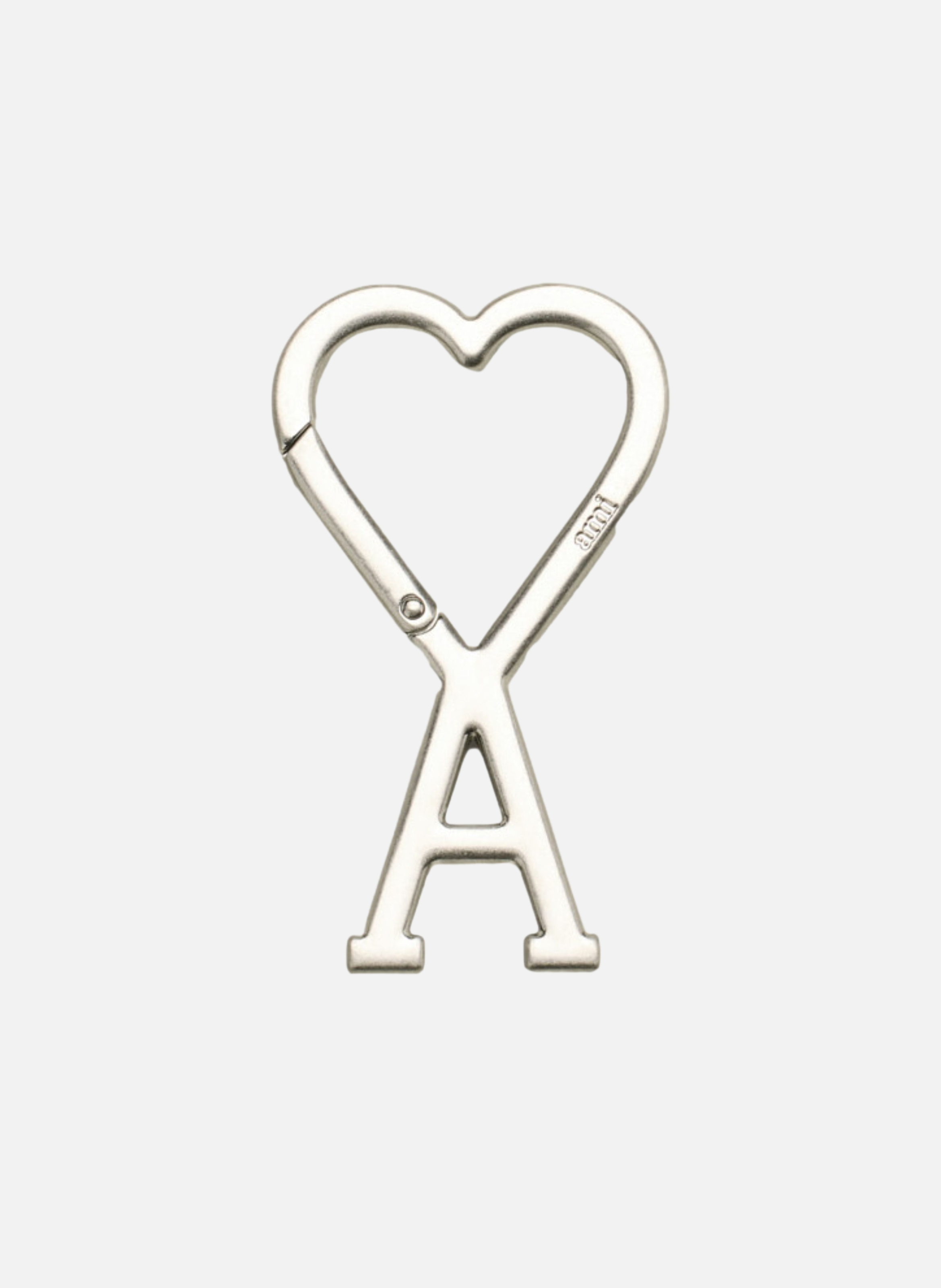 Porte-clés mousqueton ami de coeur unisexe AMI PARIS Gris
