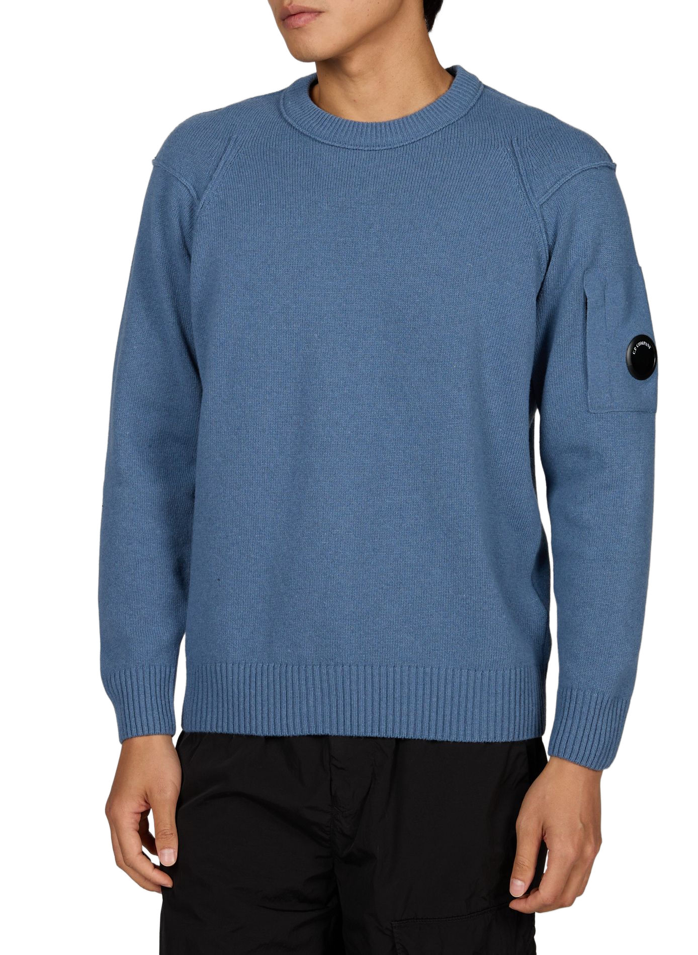 Straight wool blend pants CP COMPANY Blue