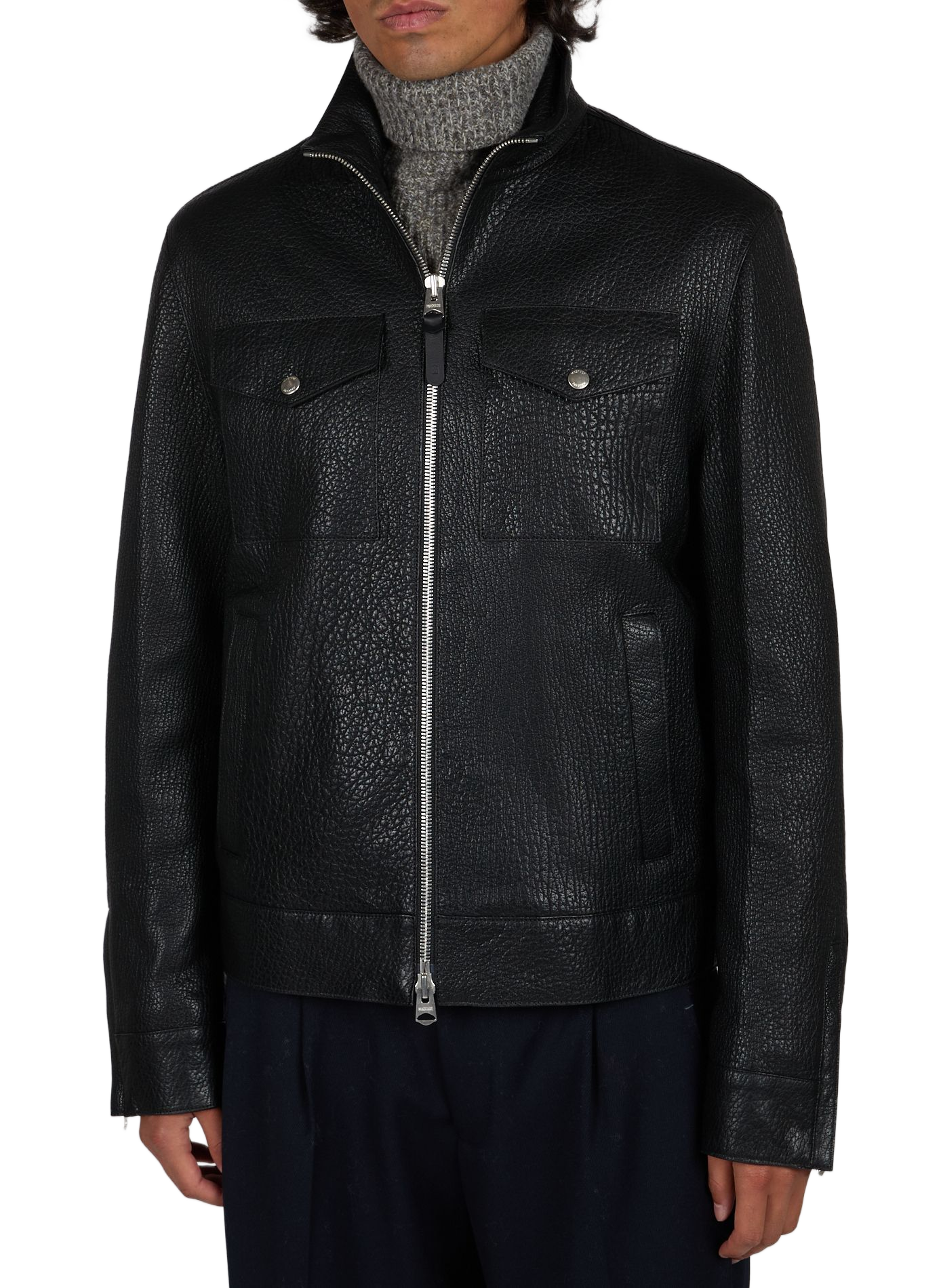 Otto straight leather jacket MACKAGE Black