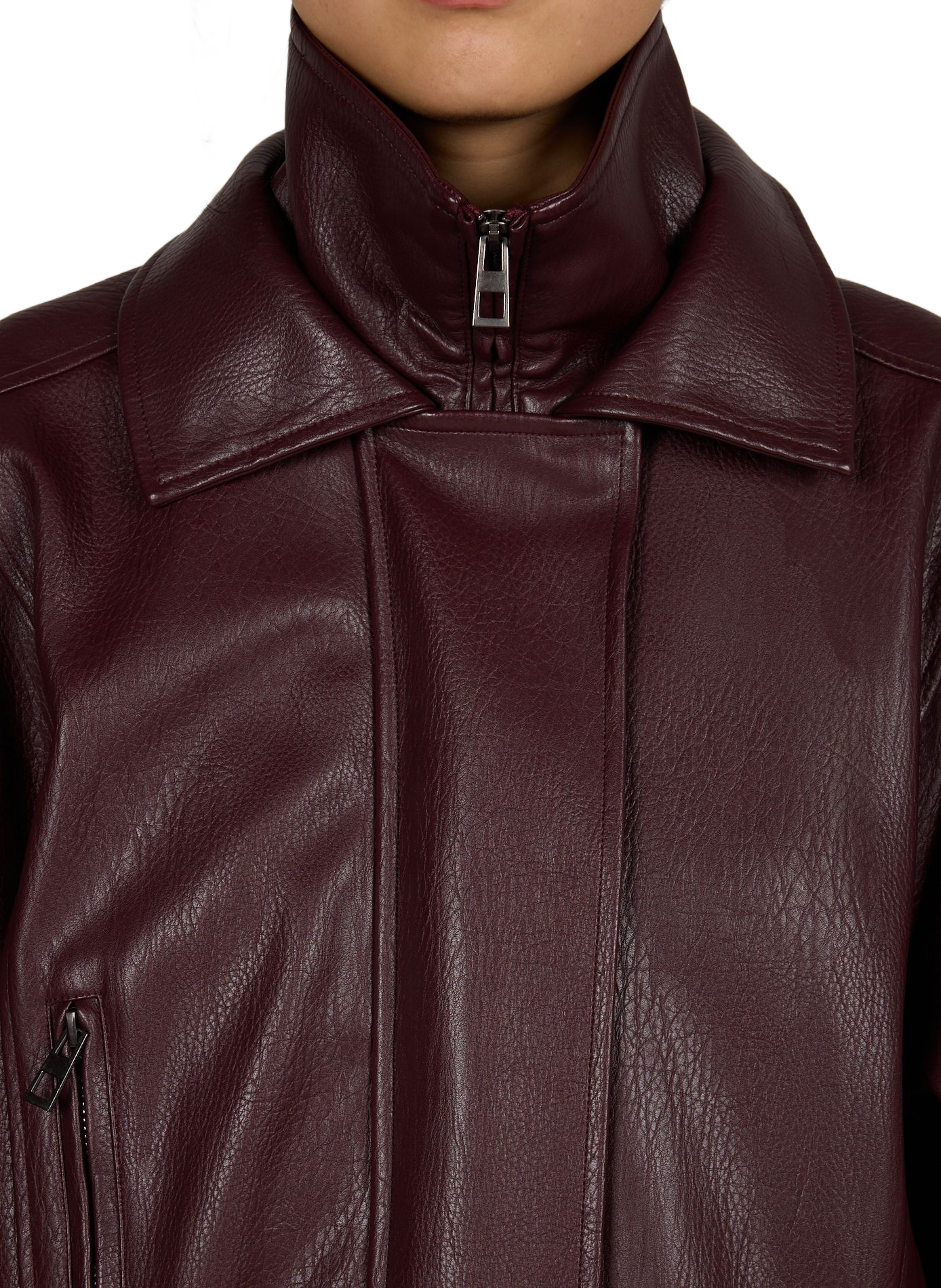 Einfarbige Jacke mit Stehkragen SUNCOO Violett