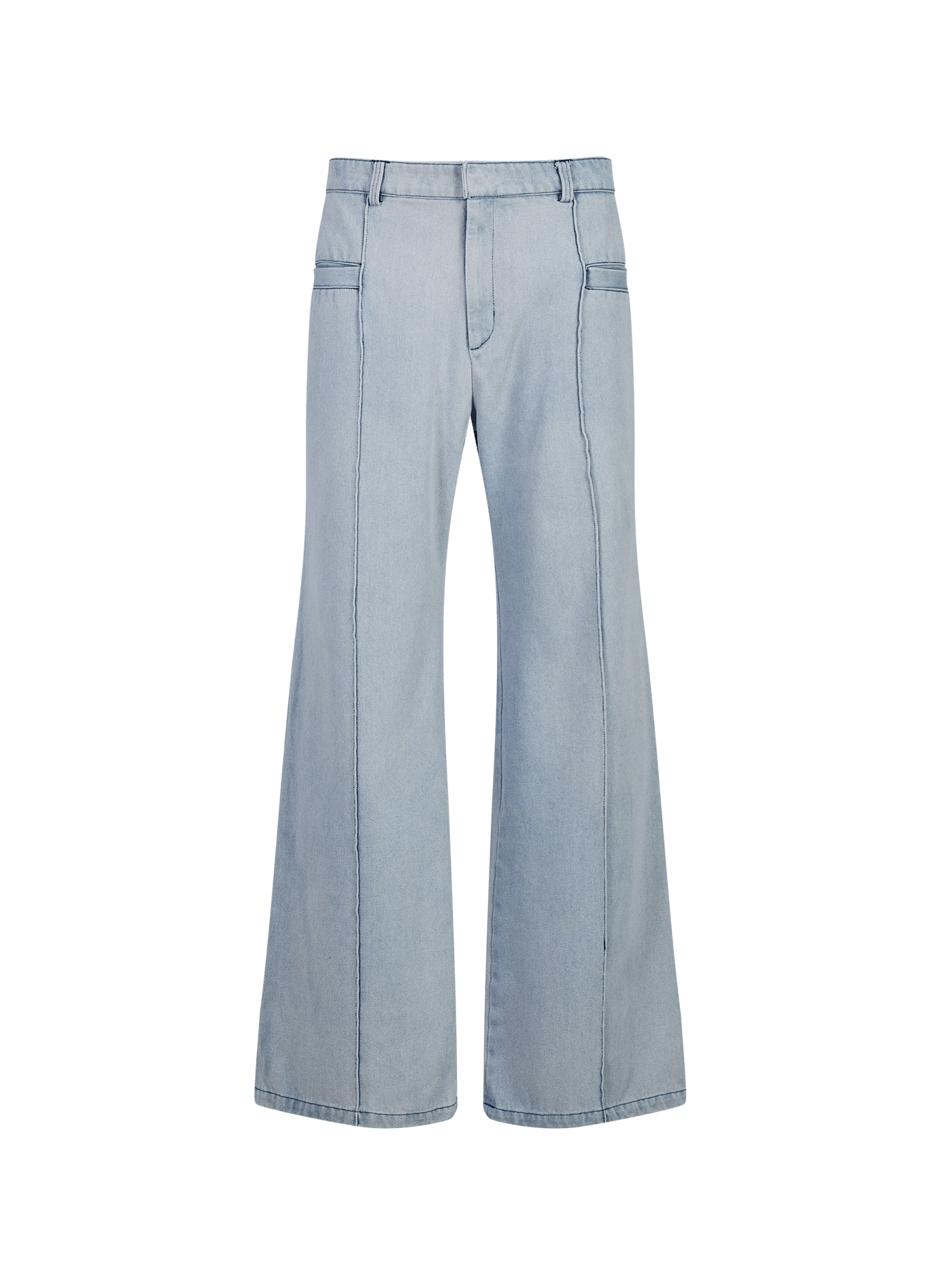 Wide-leg cotton denim jeans CAMPILLO Blue
