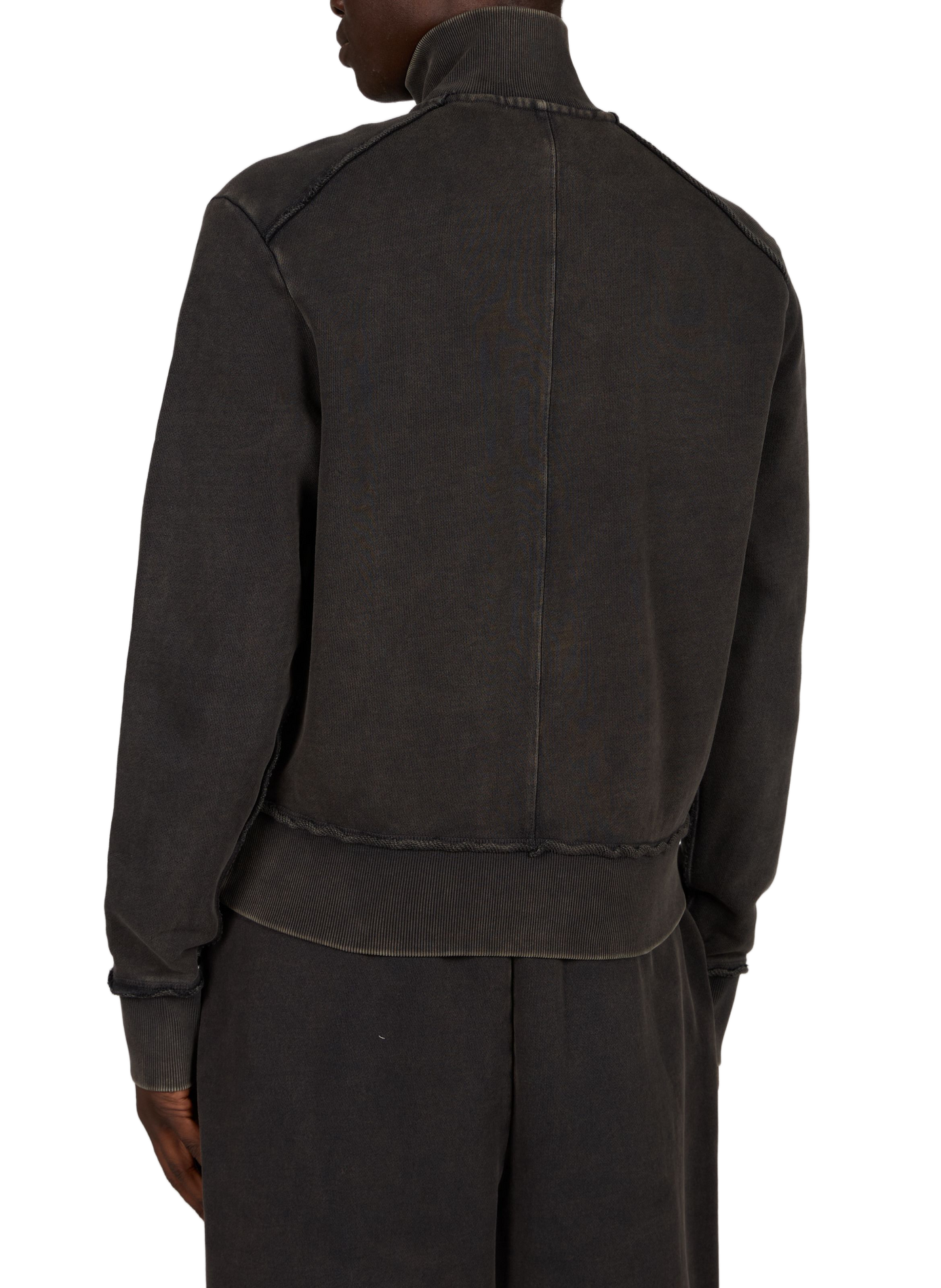 Straight jacket with high collar in cotton ENTIRE STUDIOS Black