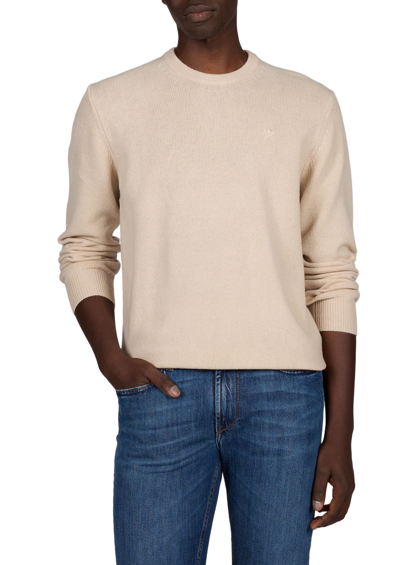 Straight wool jumper HACKETT Beige