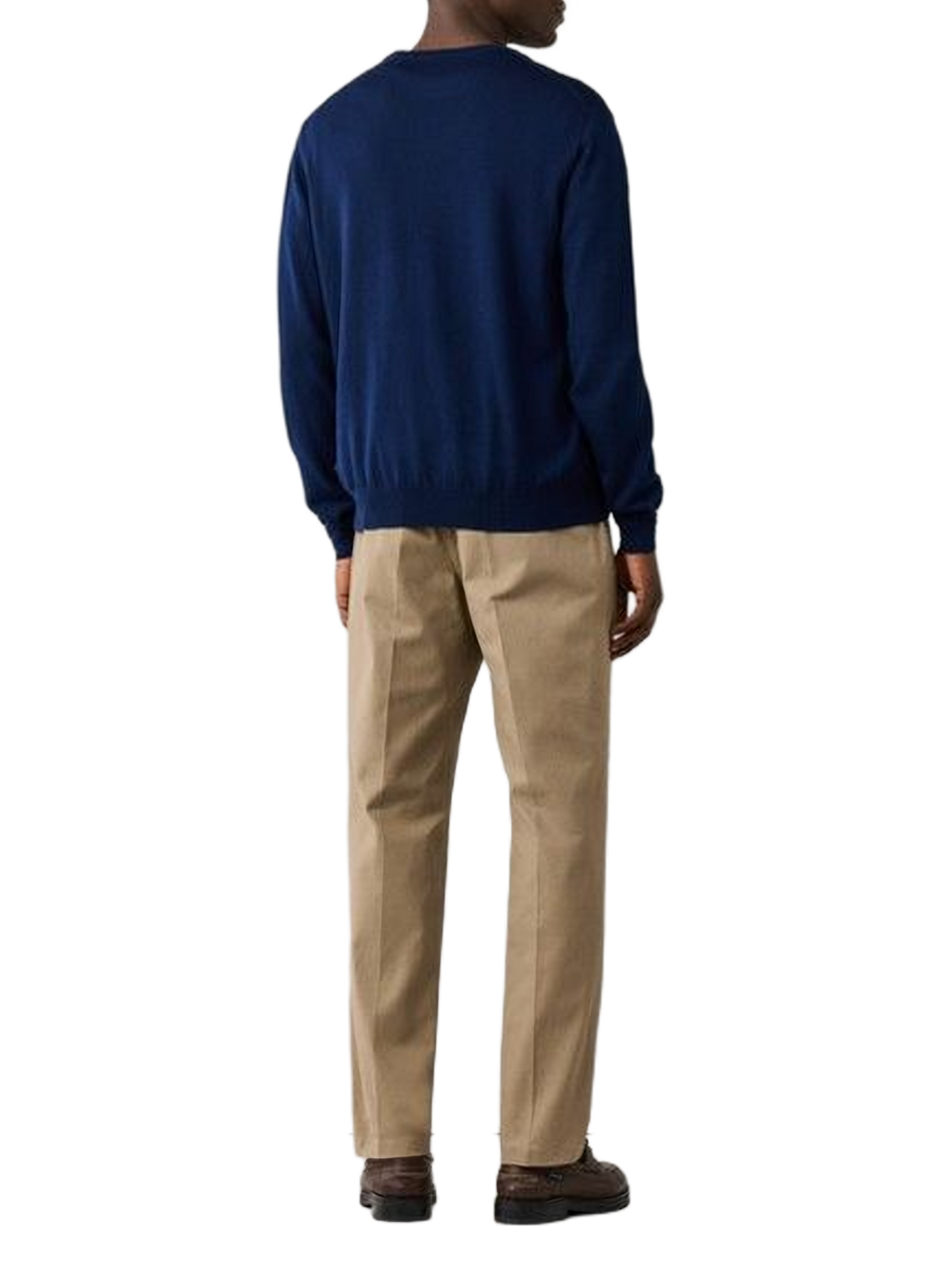 Maglione diritto a collo tondo in lana FACONNABLE Blu