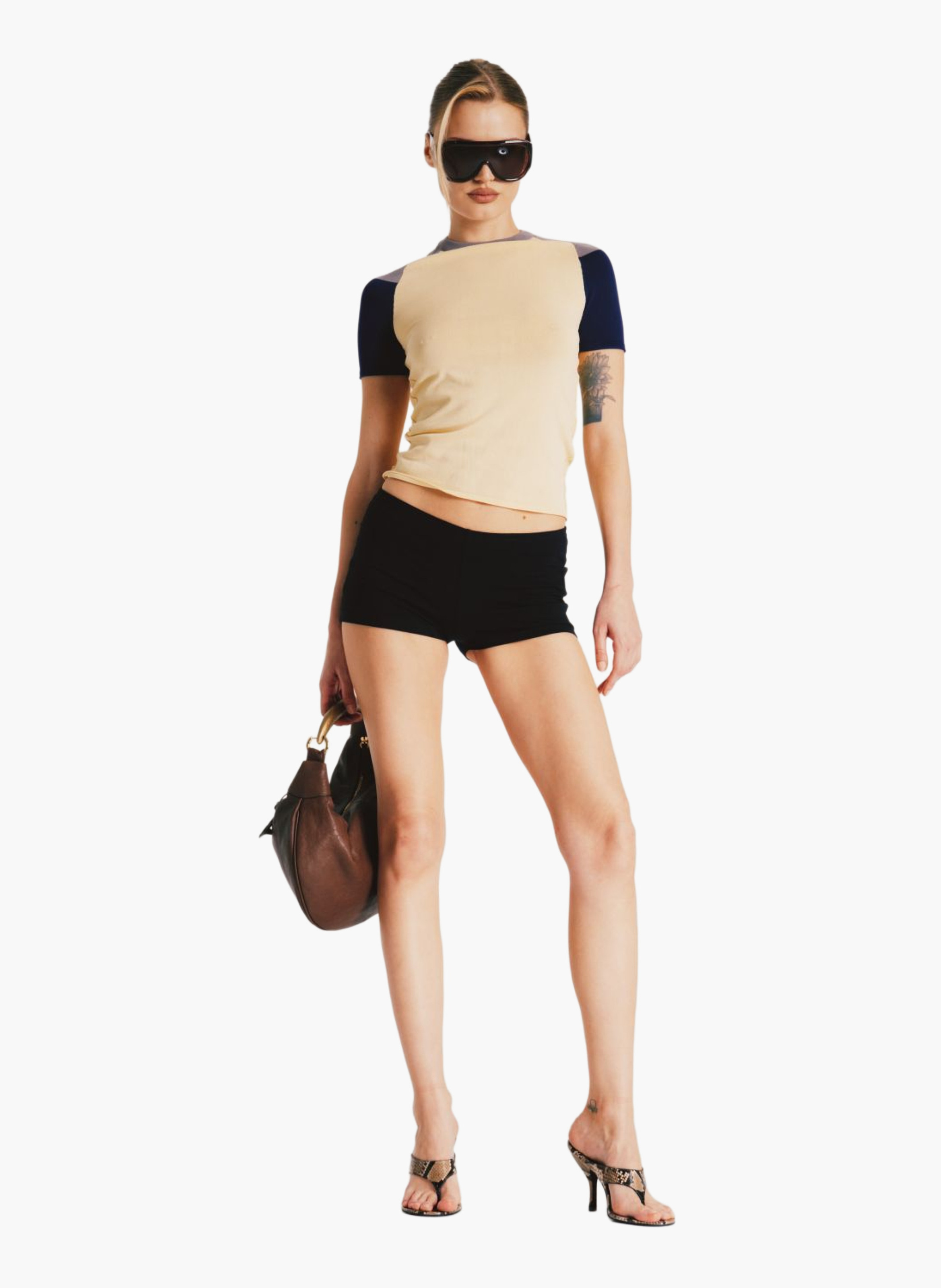 Martine Absatzschuhe aus Leder in Schlangenoptik NAKED WOLFE Beige