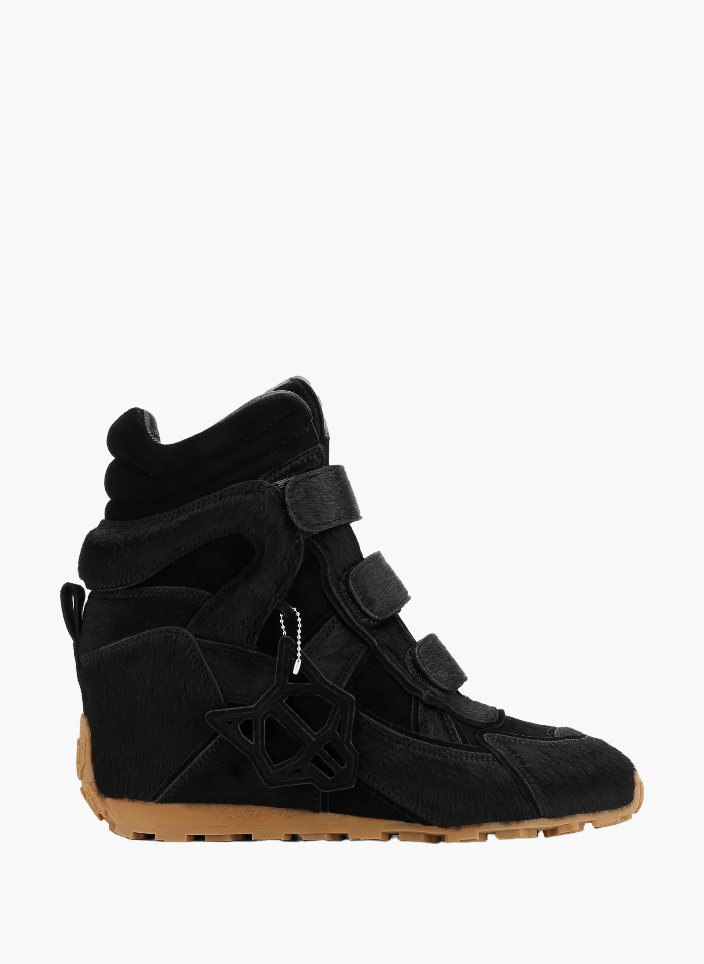 Element-sneakers van ponyleer NAKED WOLFE Zwart