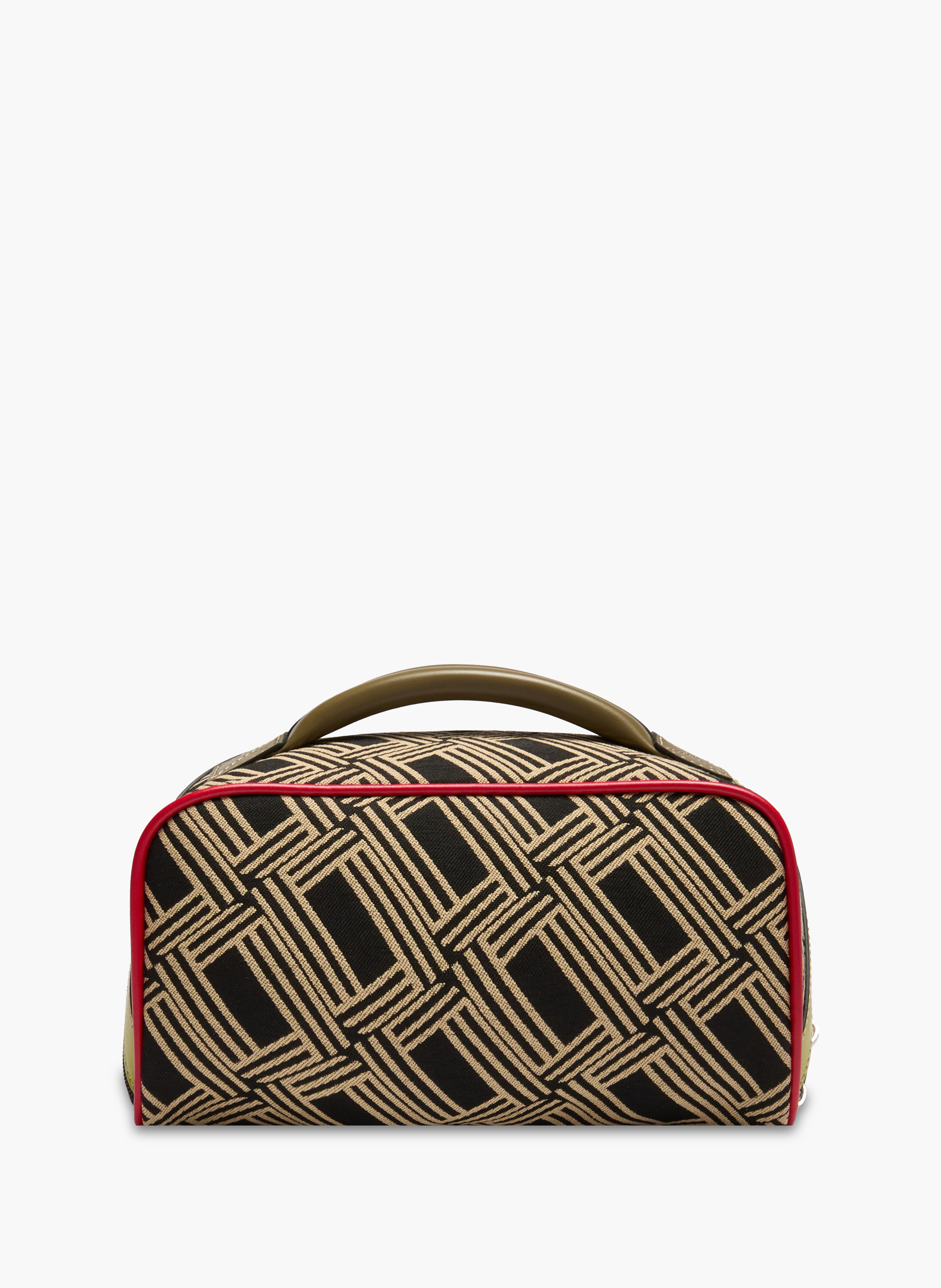 Lancel Mistral toilettas van katoen LANCEL Zwart