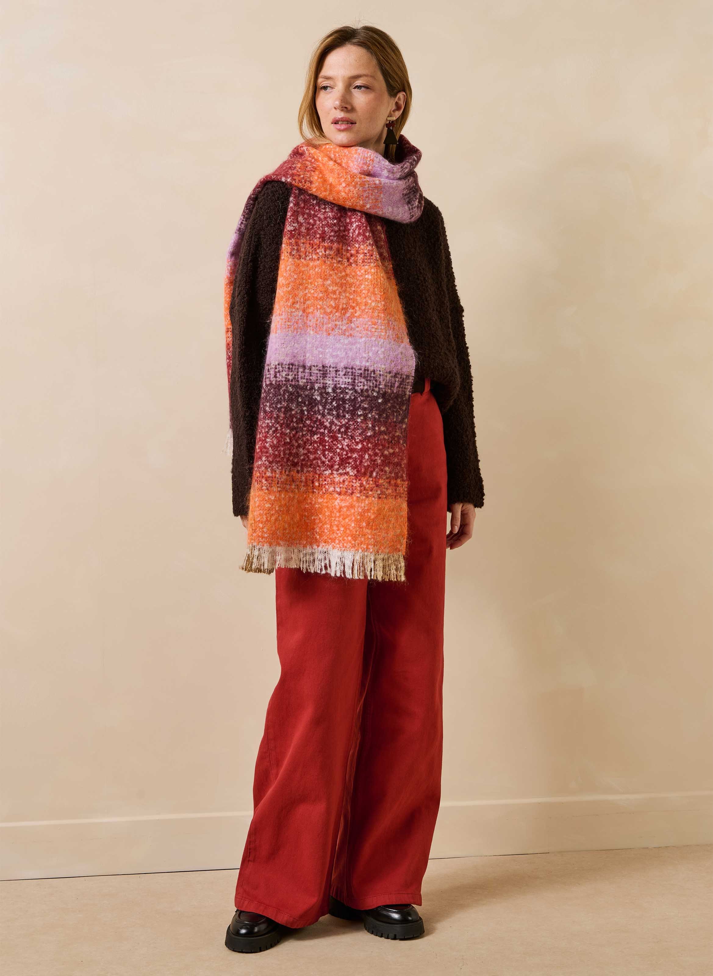 Gebreide sjaal met tie-dye-effect LA FEE MARABOUTEE Oranje