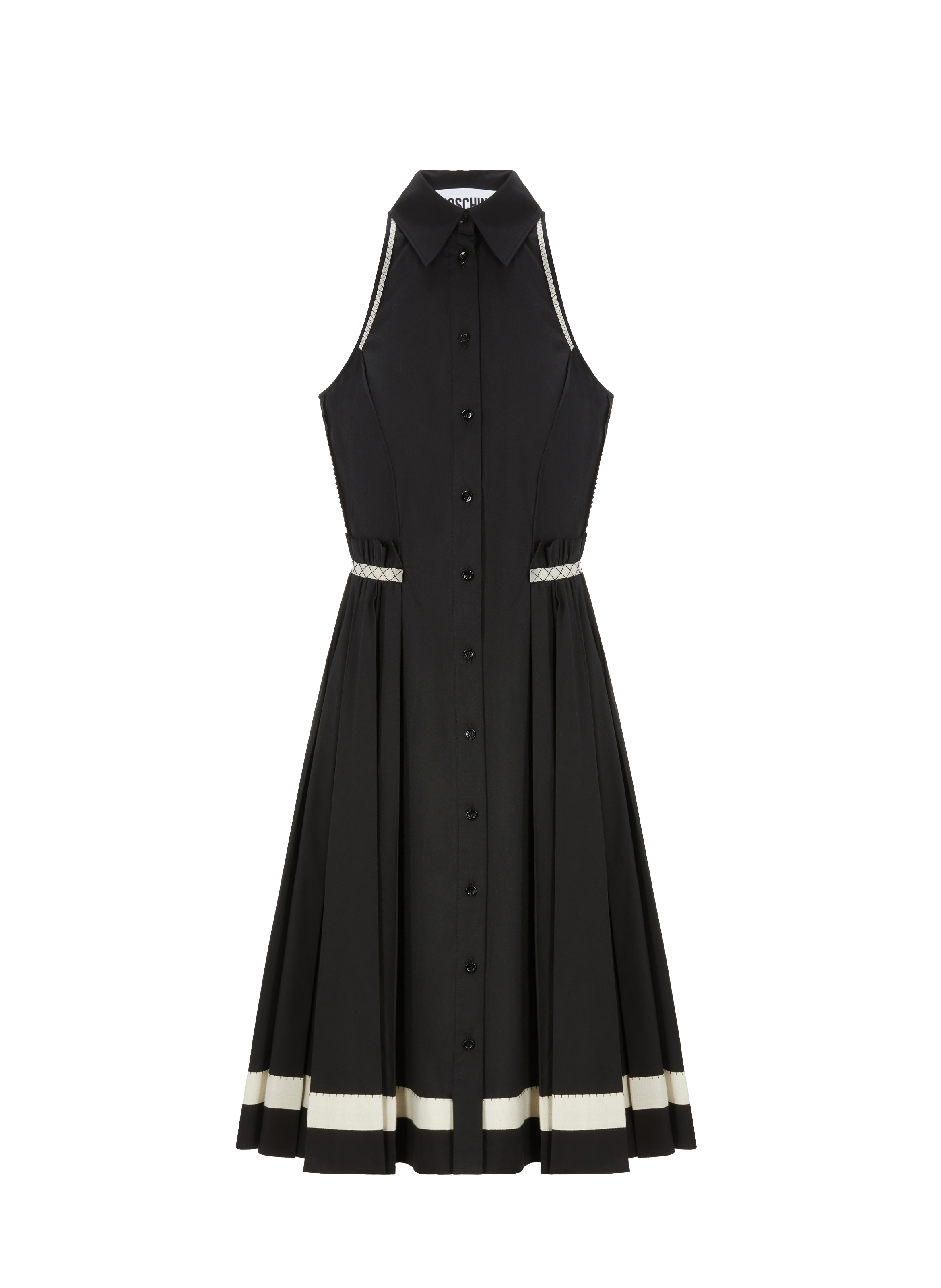 Robe-chemise à design sans manches