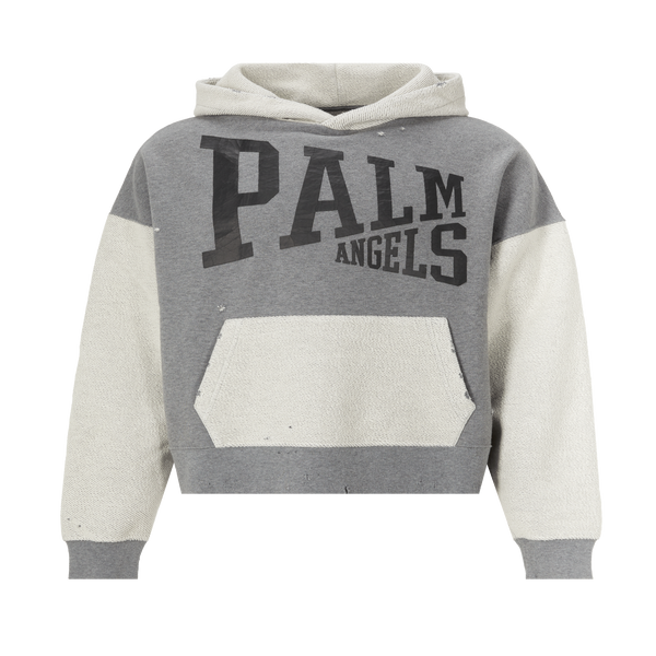 Palm Angels Cotton Hoodie In Grey
