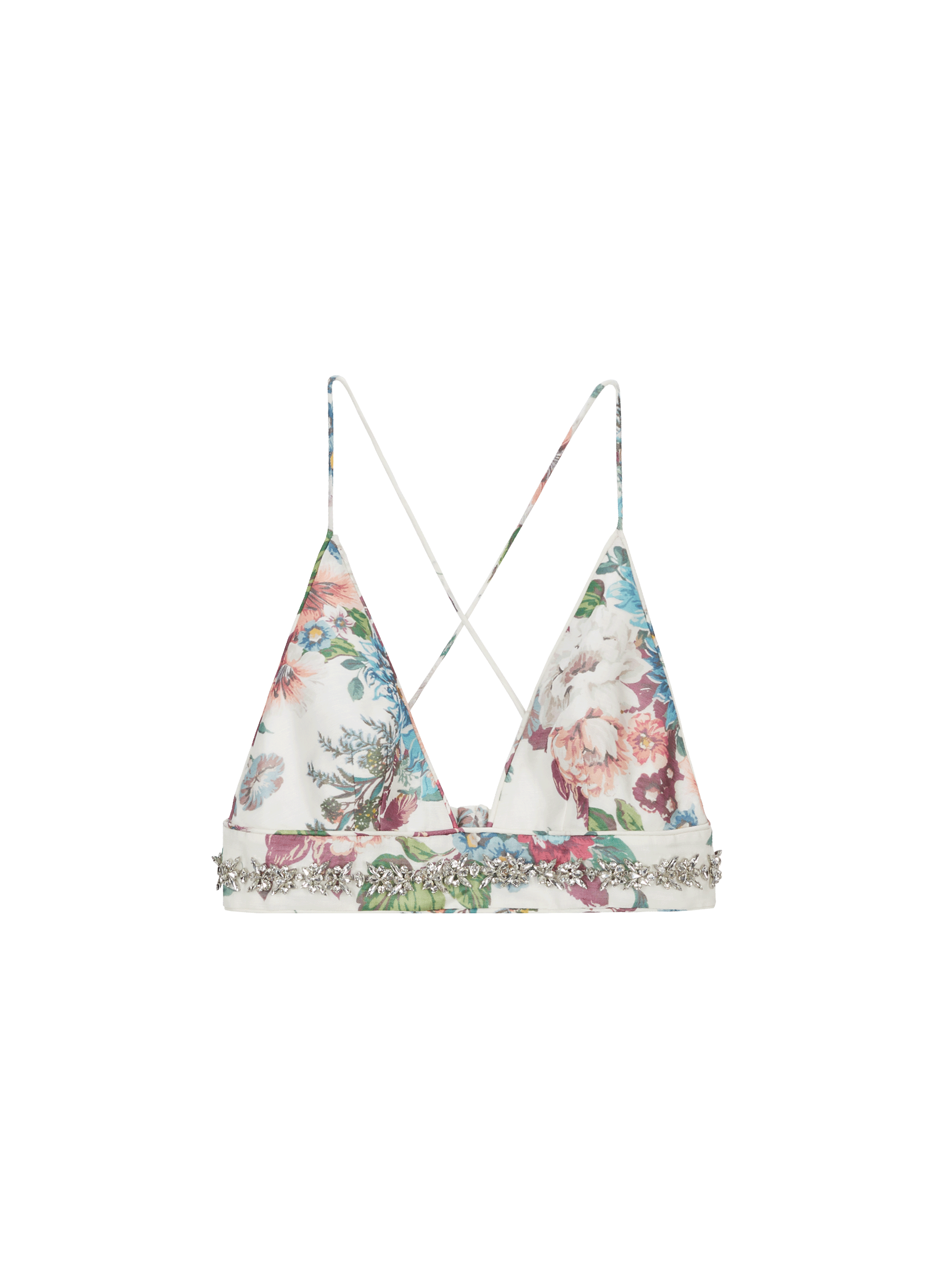 Top en lin et soie ZIMMERMANN Multicolore