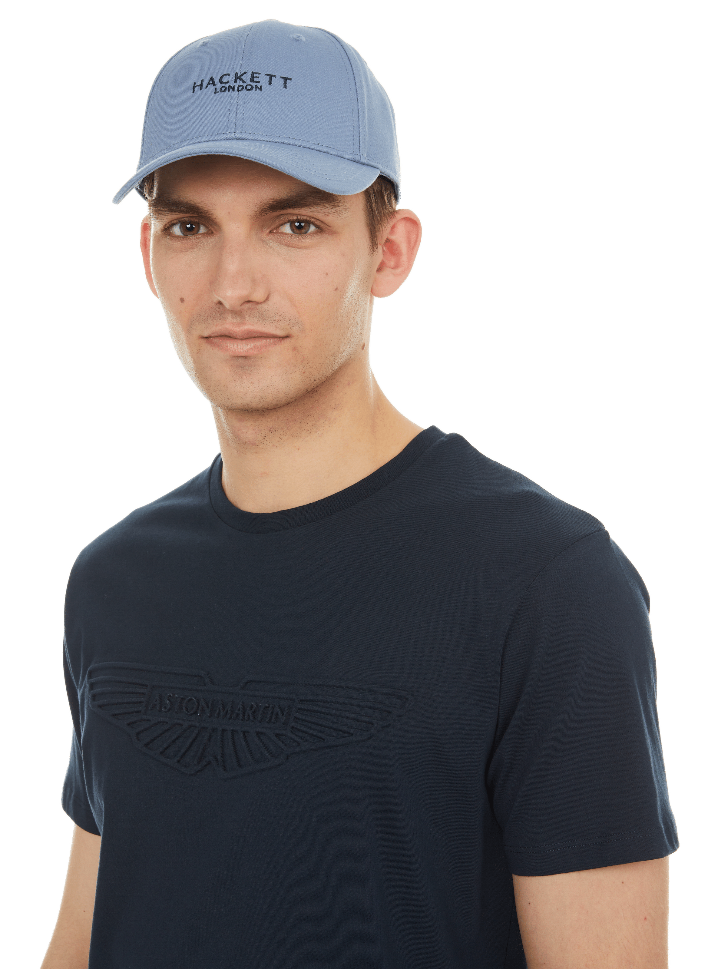 Embossed logo T-shirt HACKETT Blue