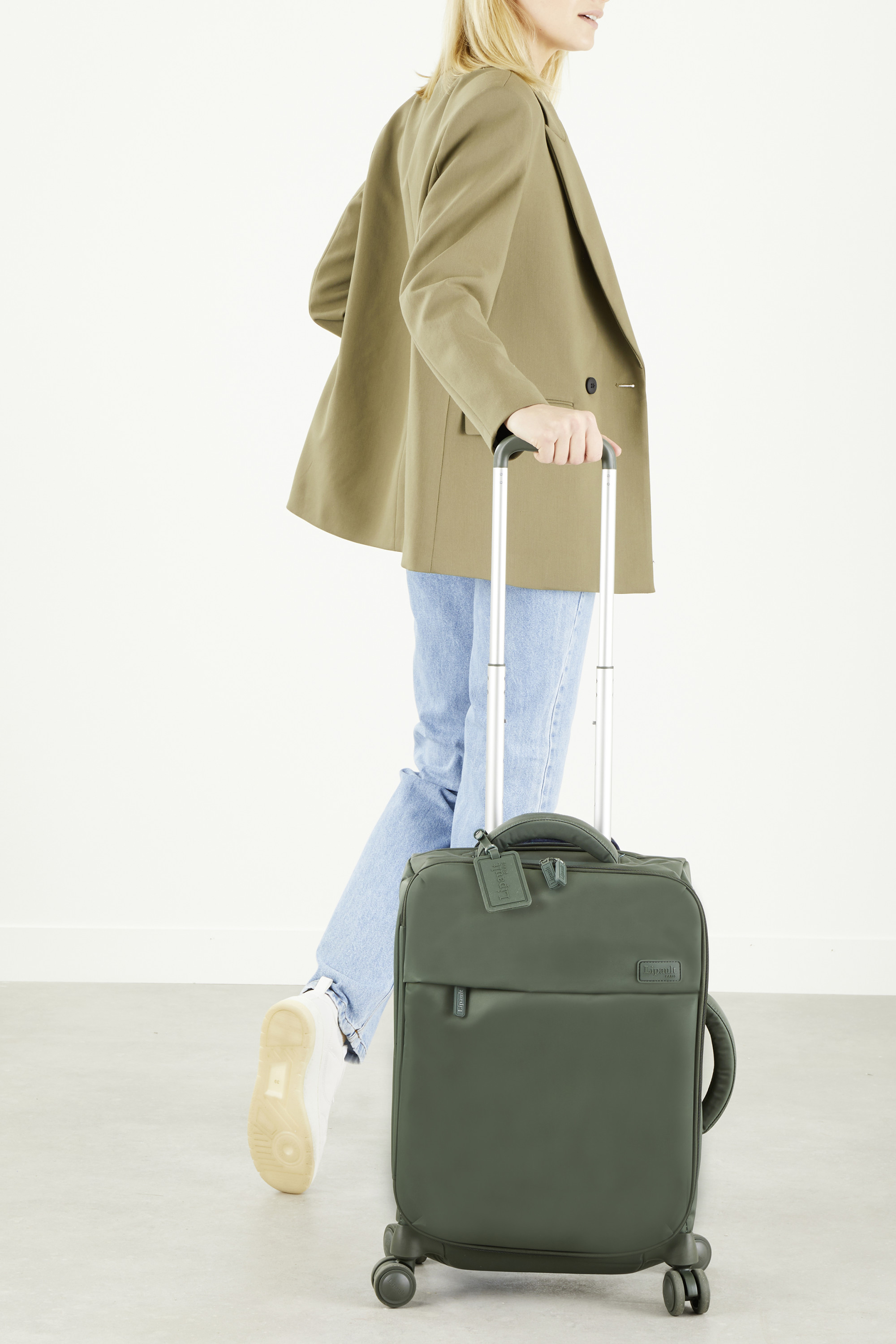 Plume valise 4 roues taille s LIPAULT PARIS Kaki