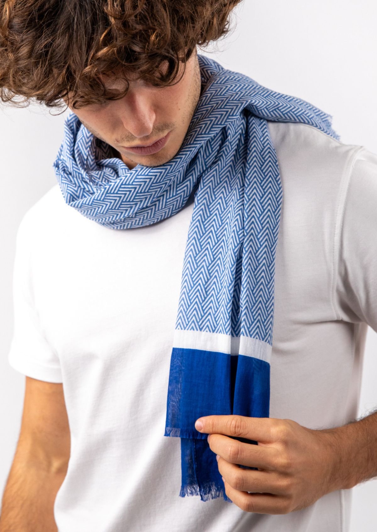 Foulard en coton biologique BILLYBELT Bleu