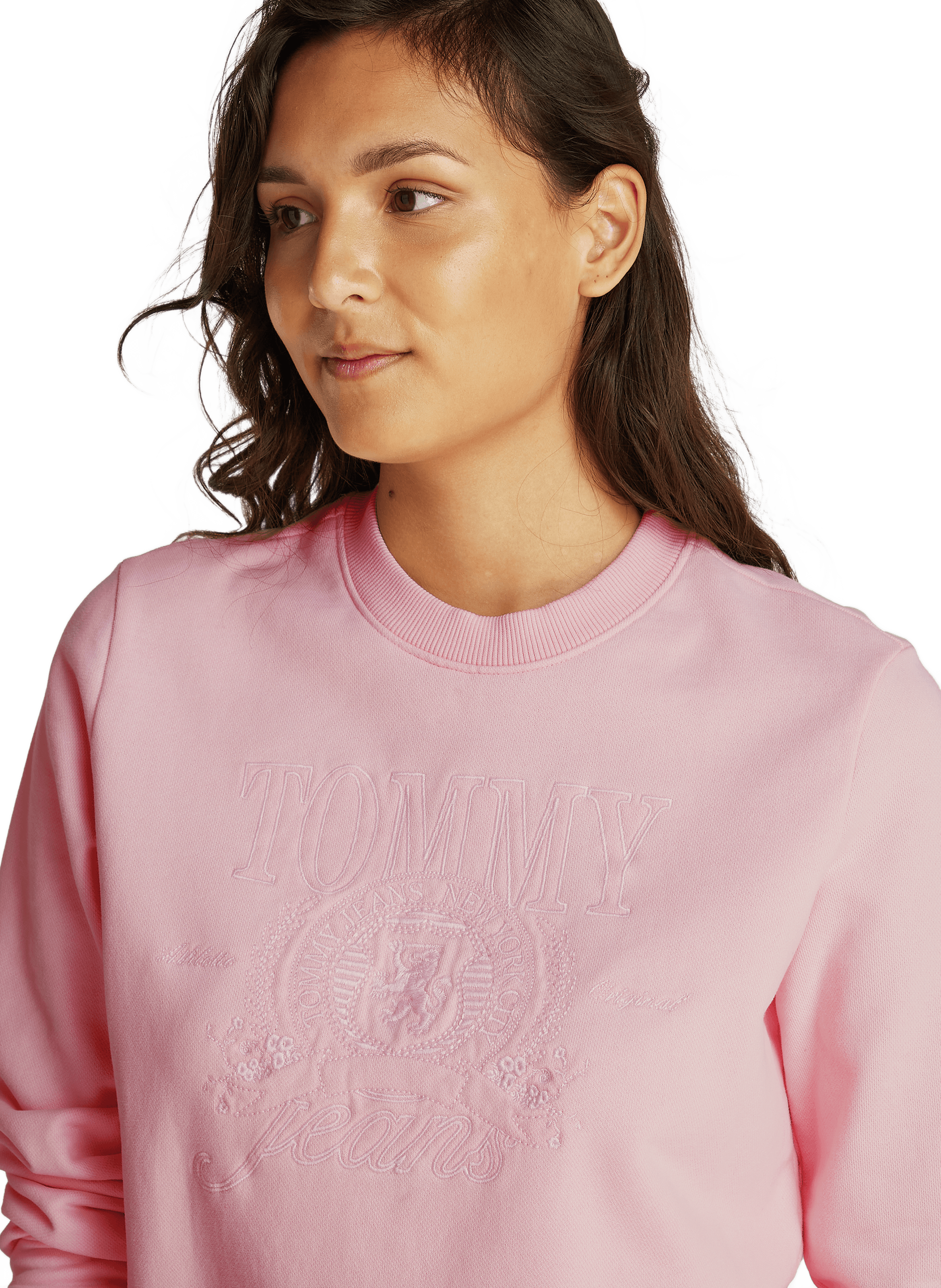 Sweatshirt en coton TOMMY HILFIGER Rose