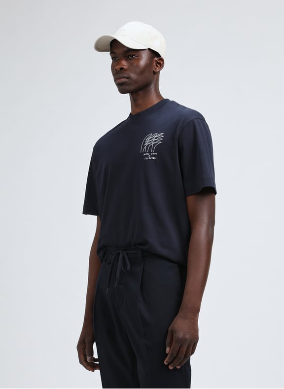 T-shirt en coton Bleu by SELECTED SELECTED T-shirt en coton Bleu