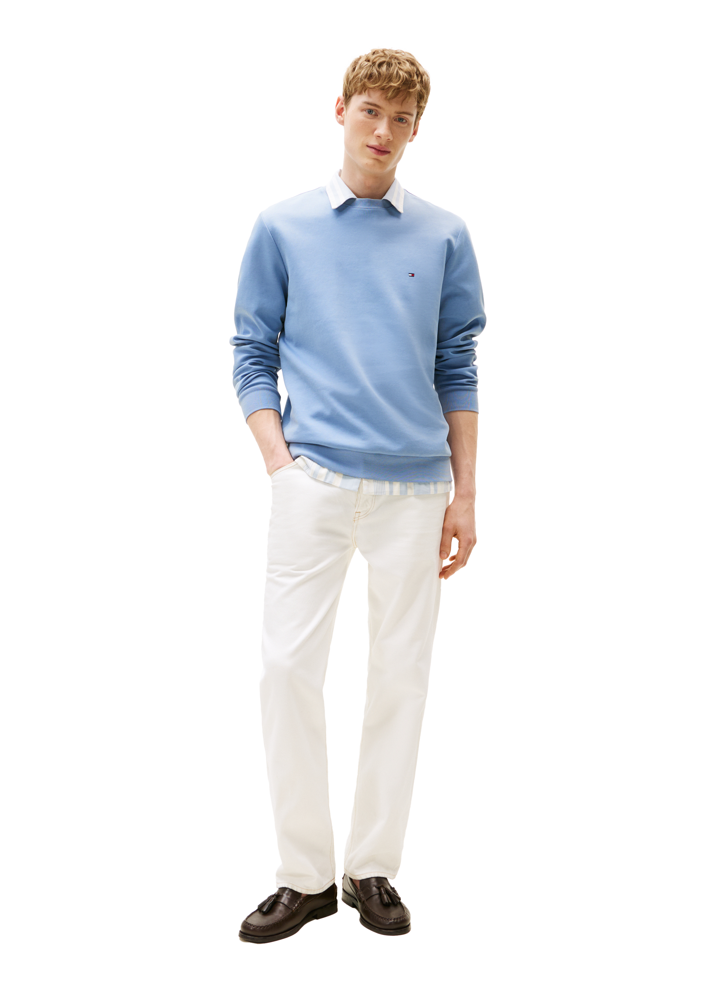 Crew neck knit sweatshirt TOMMY HILFIGER Blue