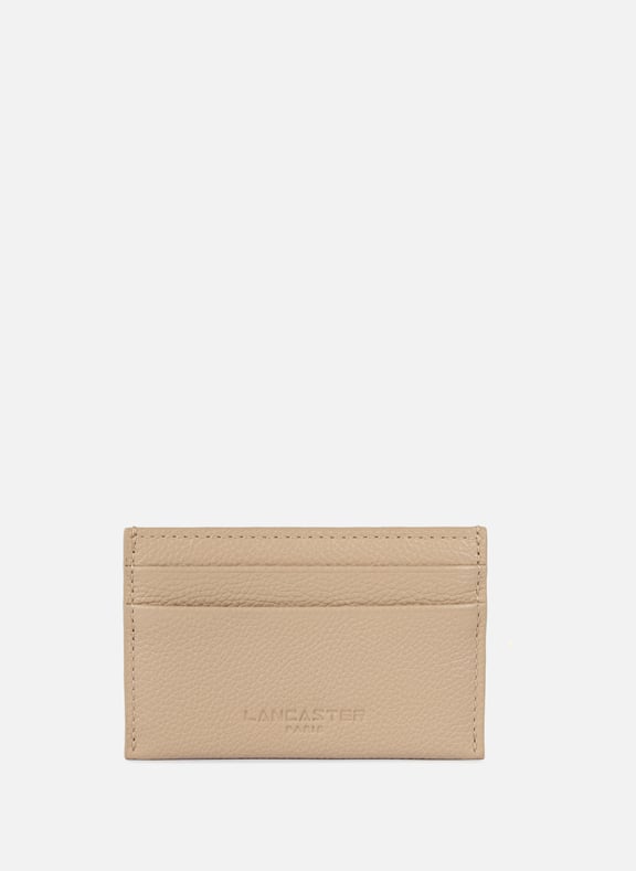Porte-cartes - foulonné pm Beige by LANCASTER LANCASTER Porte-cartes - foulonné pm Beige