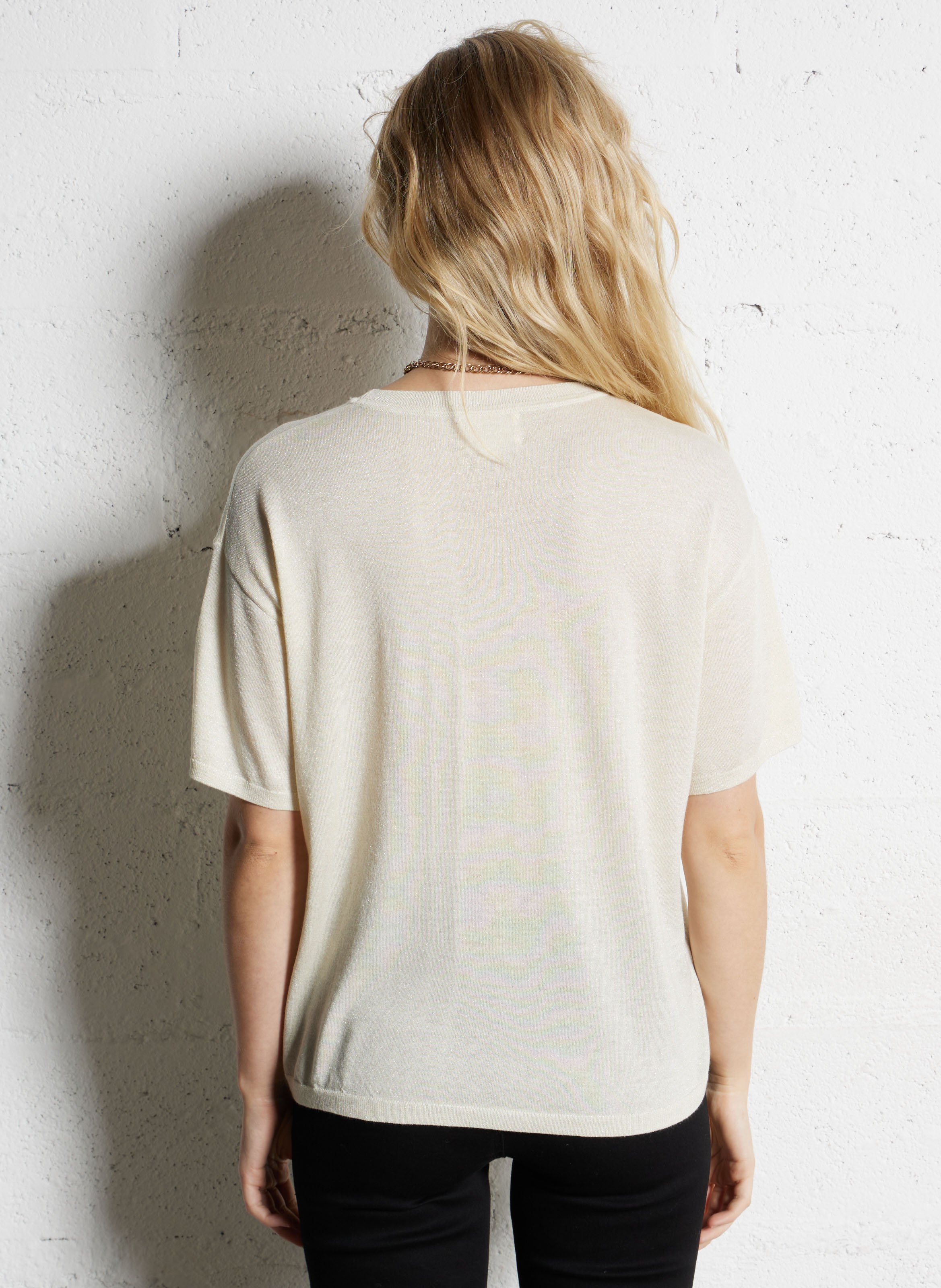 Top col rond pailleté benson bis MAISON 123 Beige