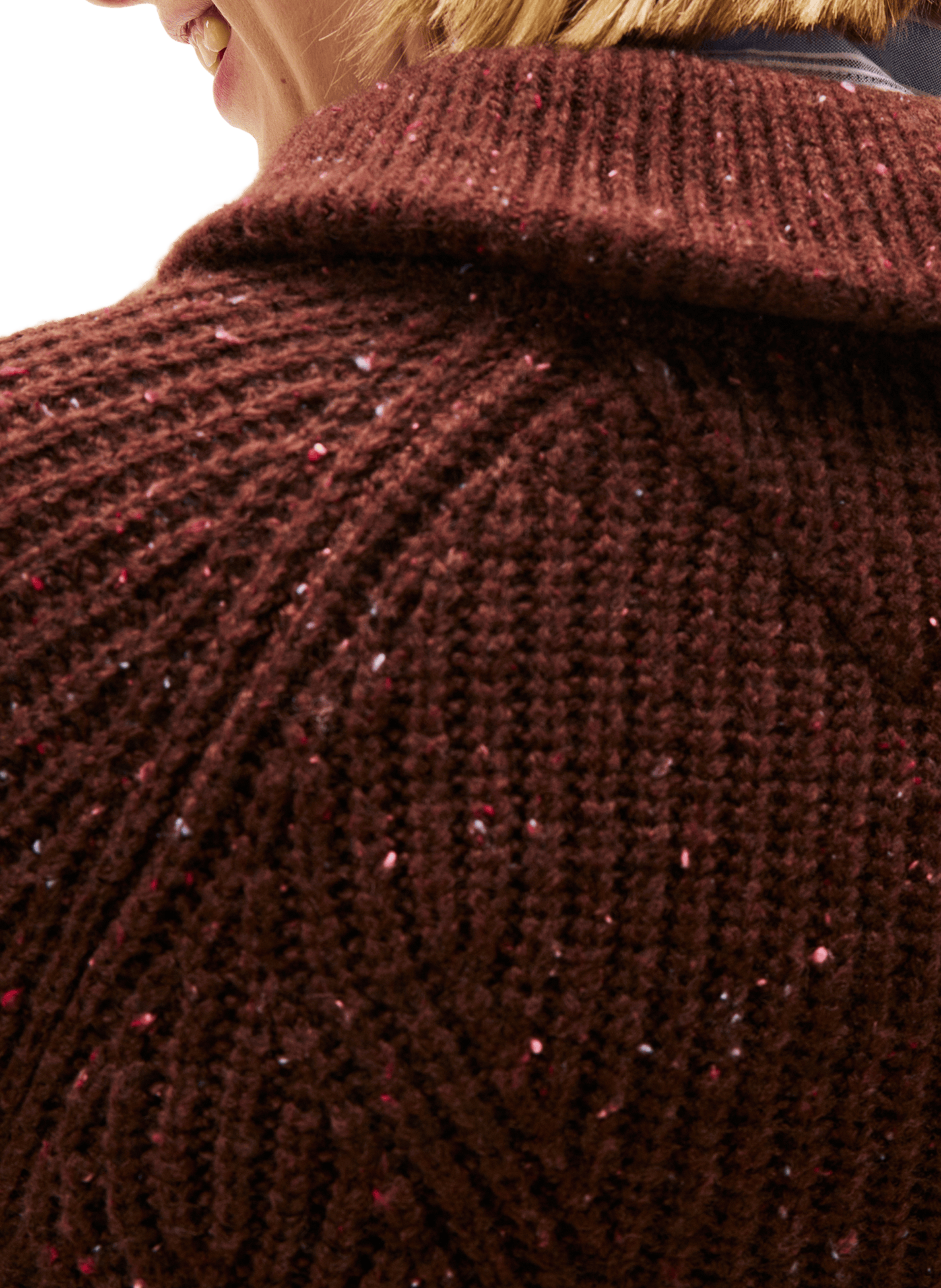 Zippered sweater with logo wool TOMMY HILFIGER Brown